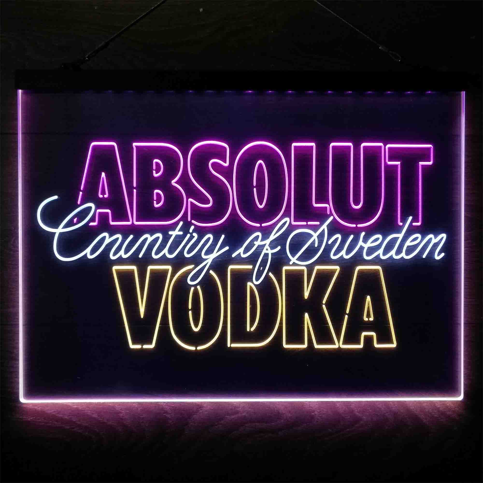 Absolut vodka Neon 3-Color LED Sign Neon 3-Color LED Sign