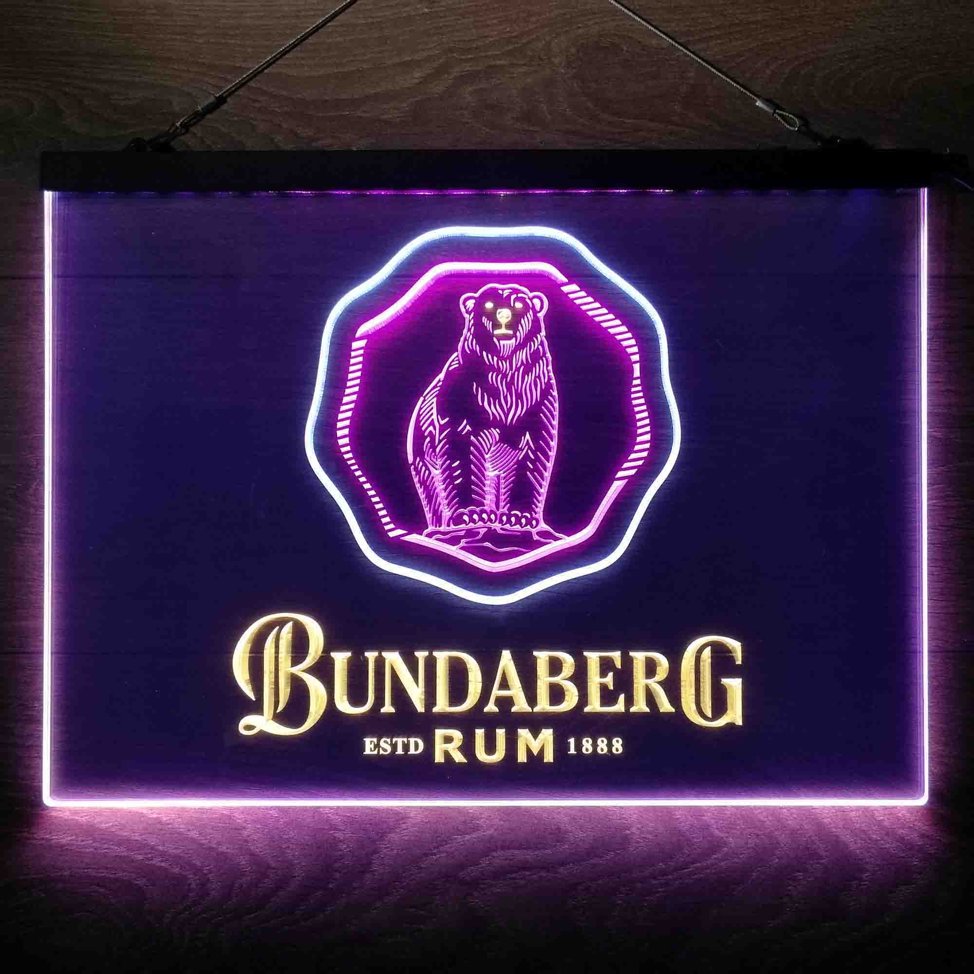 Bundaberg Rum Neon 3-Color LED Sign Neon 3-Color LED Sign