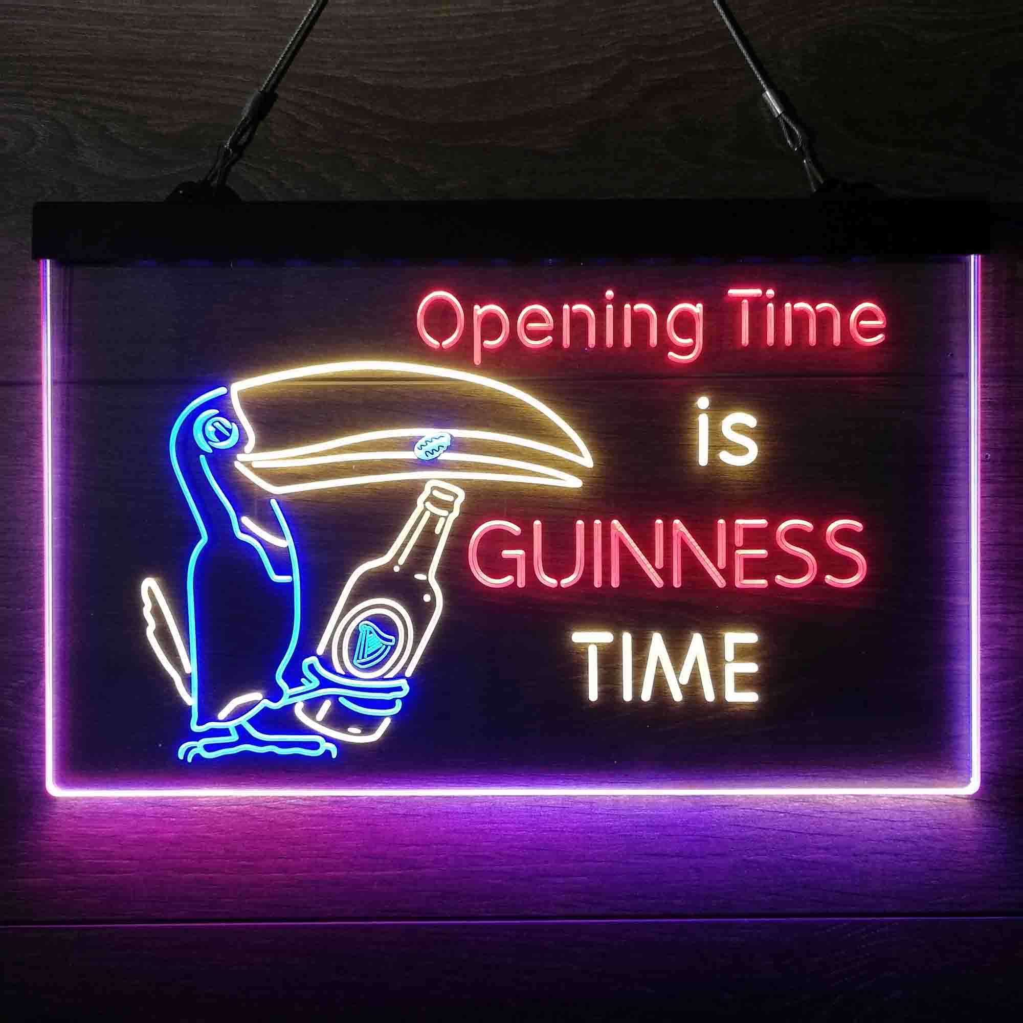 Guinness Time Opening Beer Neon-Like LED Sign