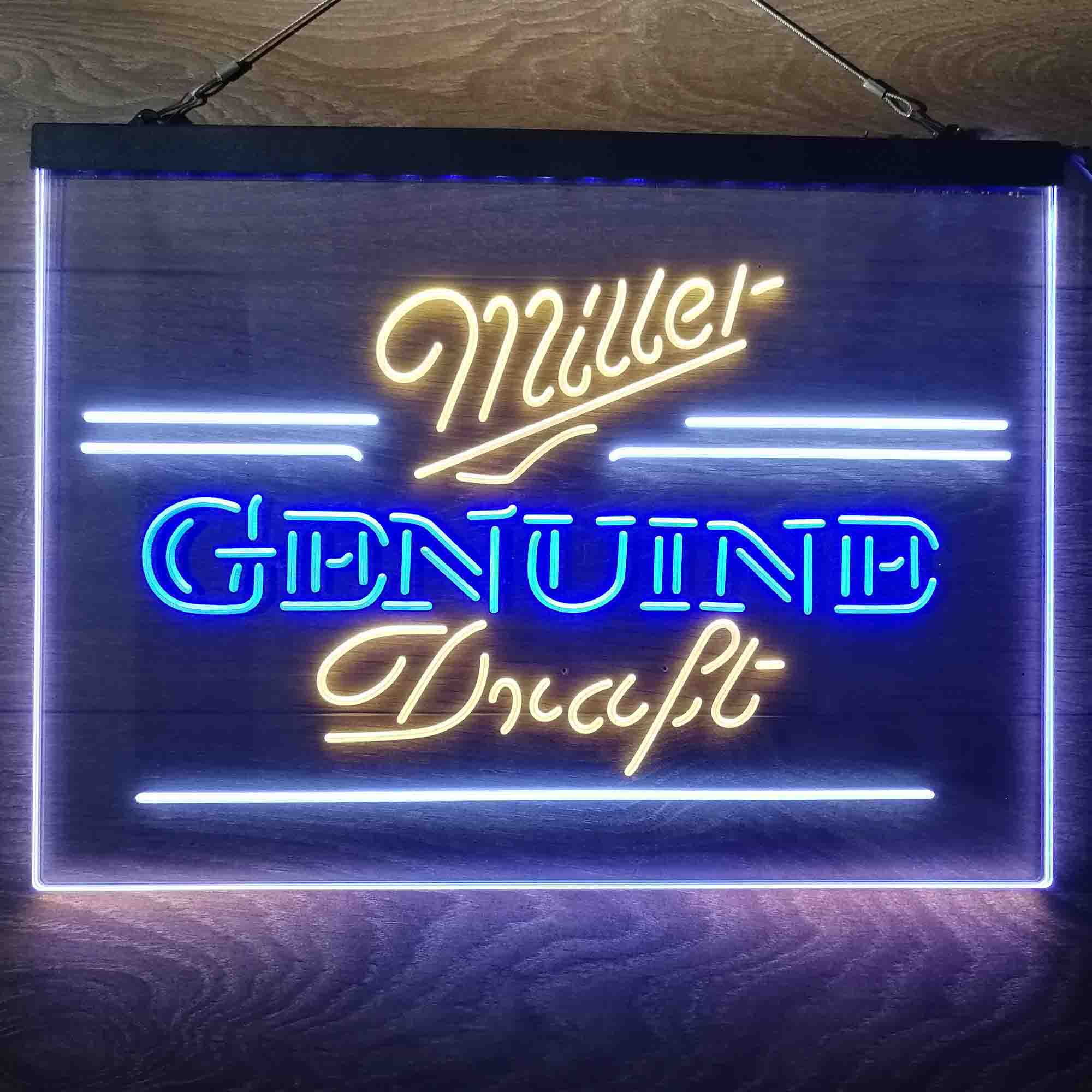 Miller Genuine Draft  Neon 3-Color LED Sign