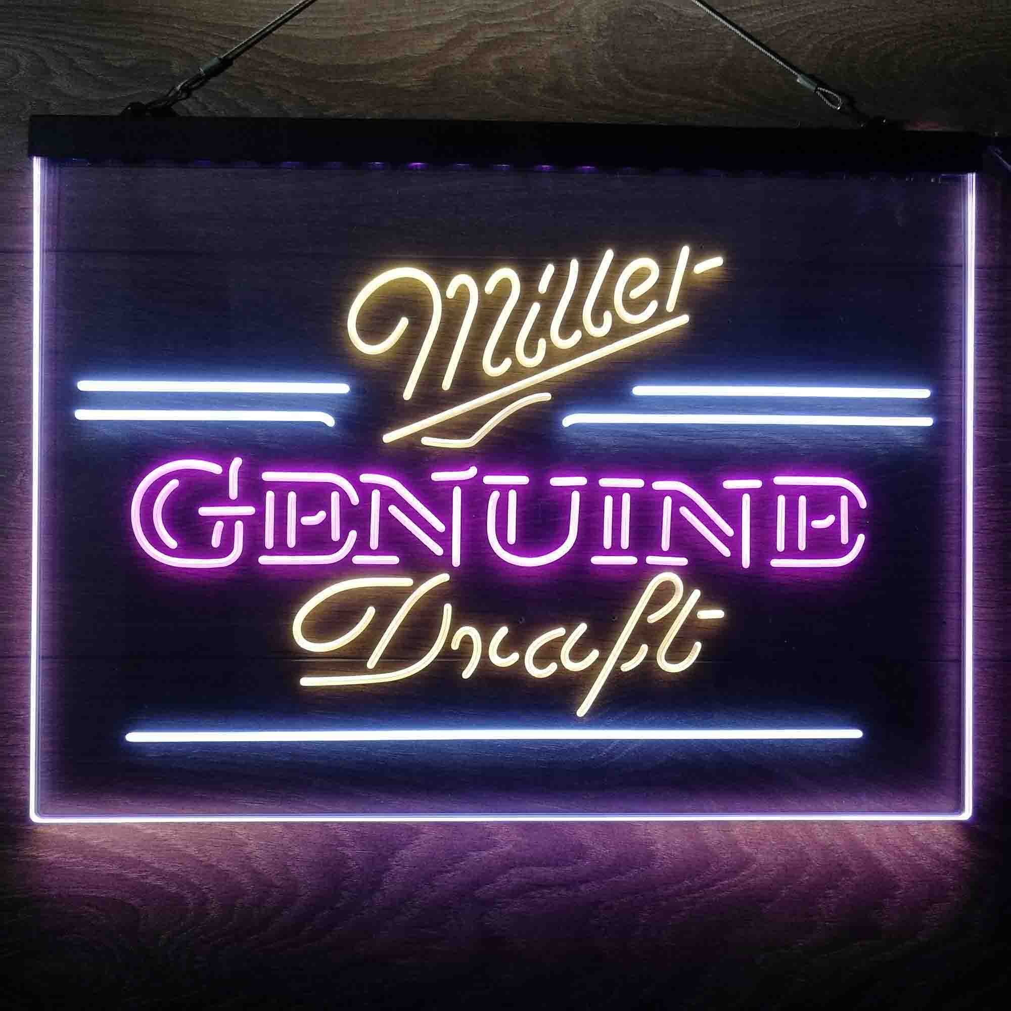 Miller Genuine Draft  Neon 3-Color LED Sign