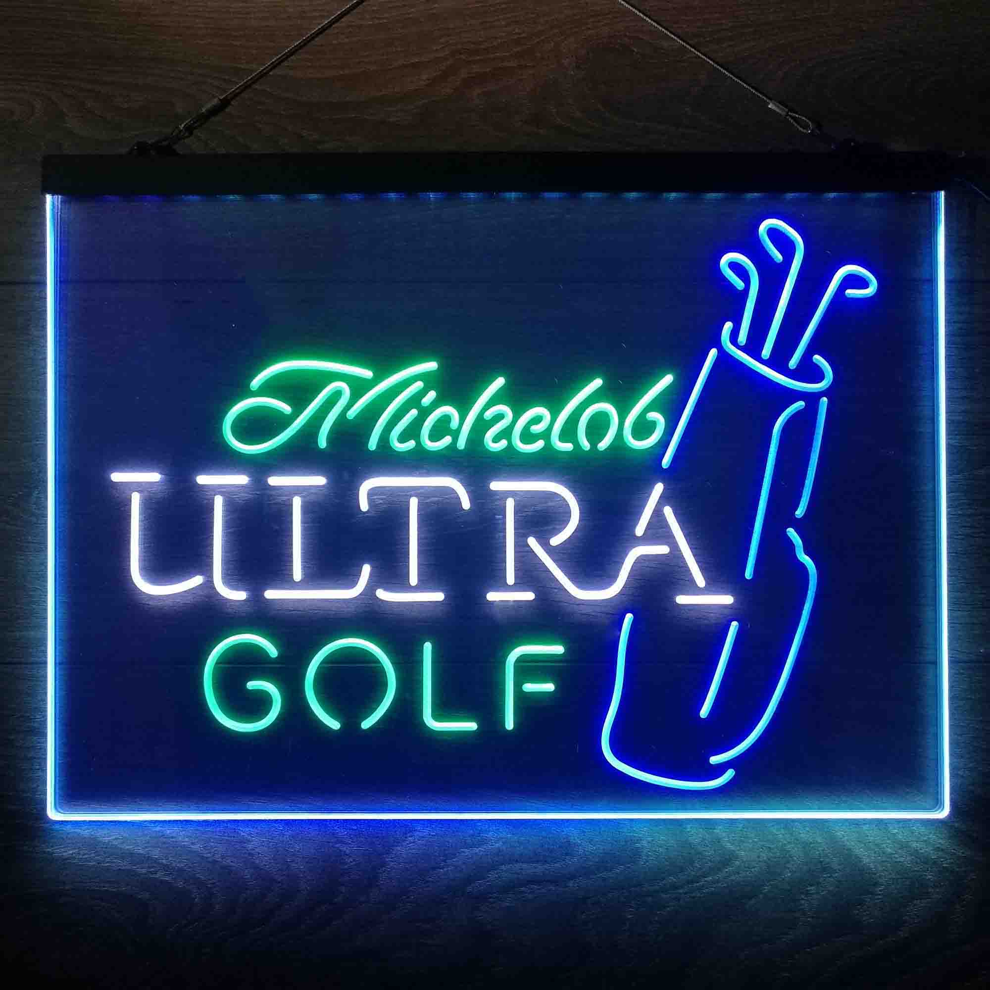 Michelob Ultra Golf Bag  Neon 3-Color LED Sign
