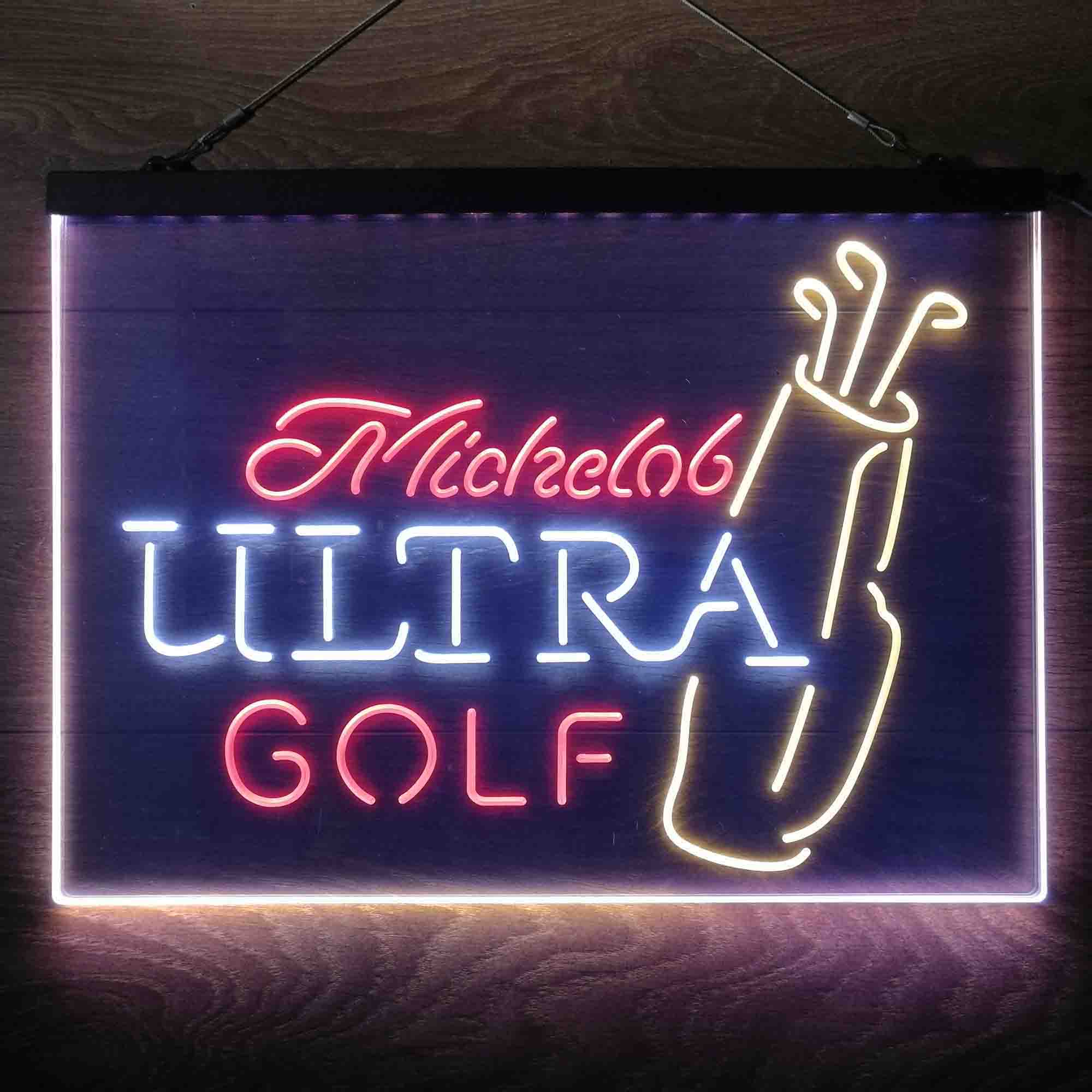 Michelob Ultra Golf Bag Neon 3-Color LED Sign Neon 3-Color LED Sign