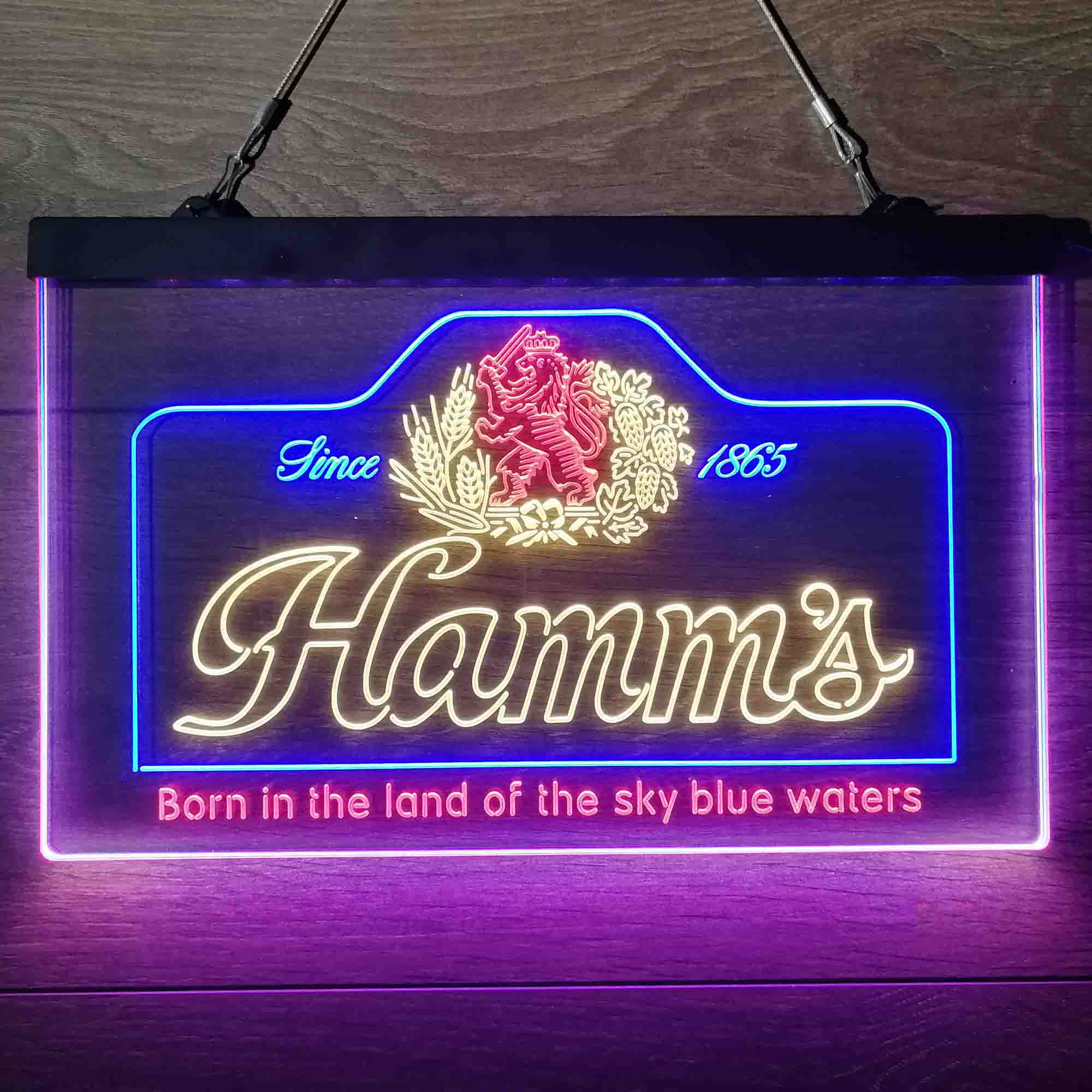 Hamm's Beer Since 1865 Neon 3-Color LED Sign