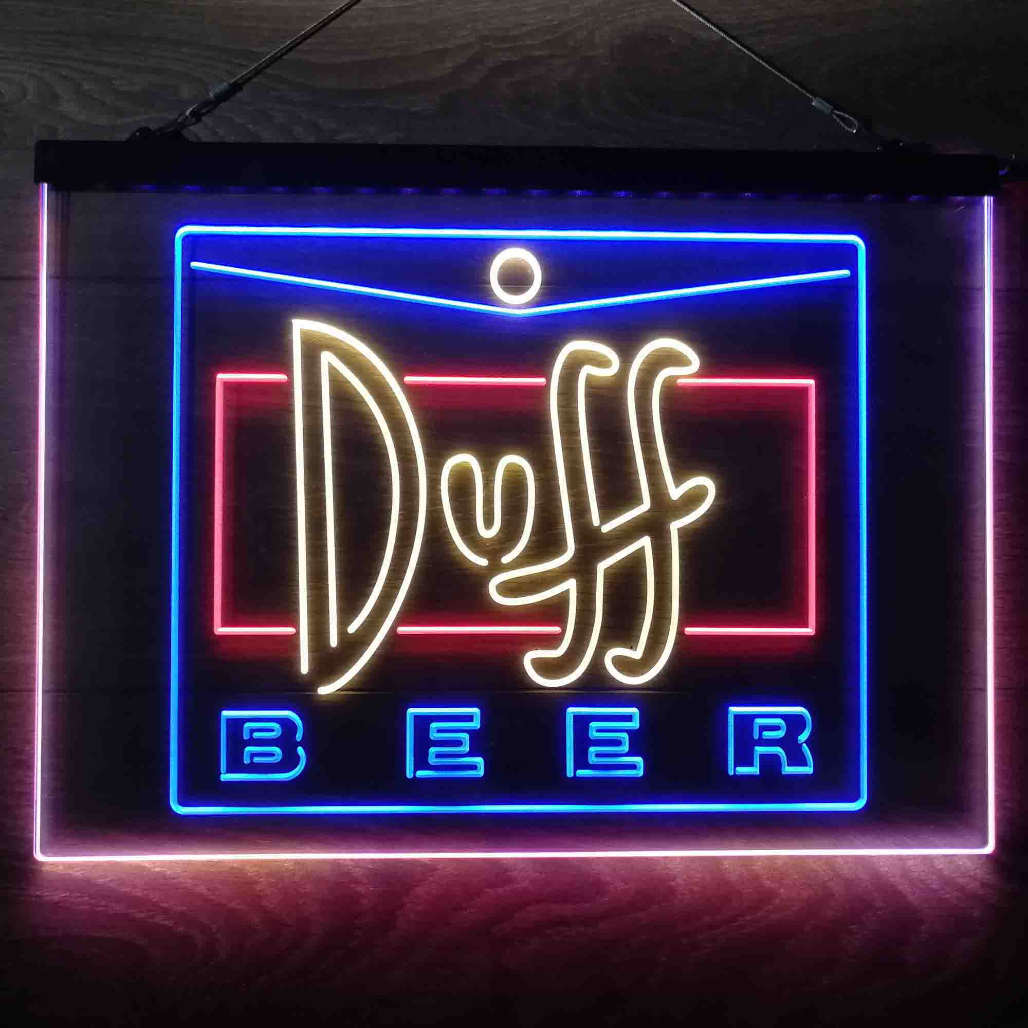 Duff Beer Logo  Neon 3-Color LED Sign