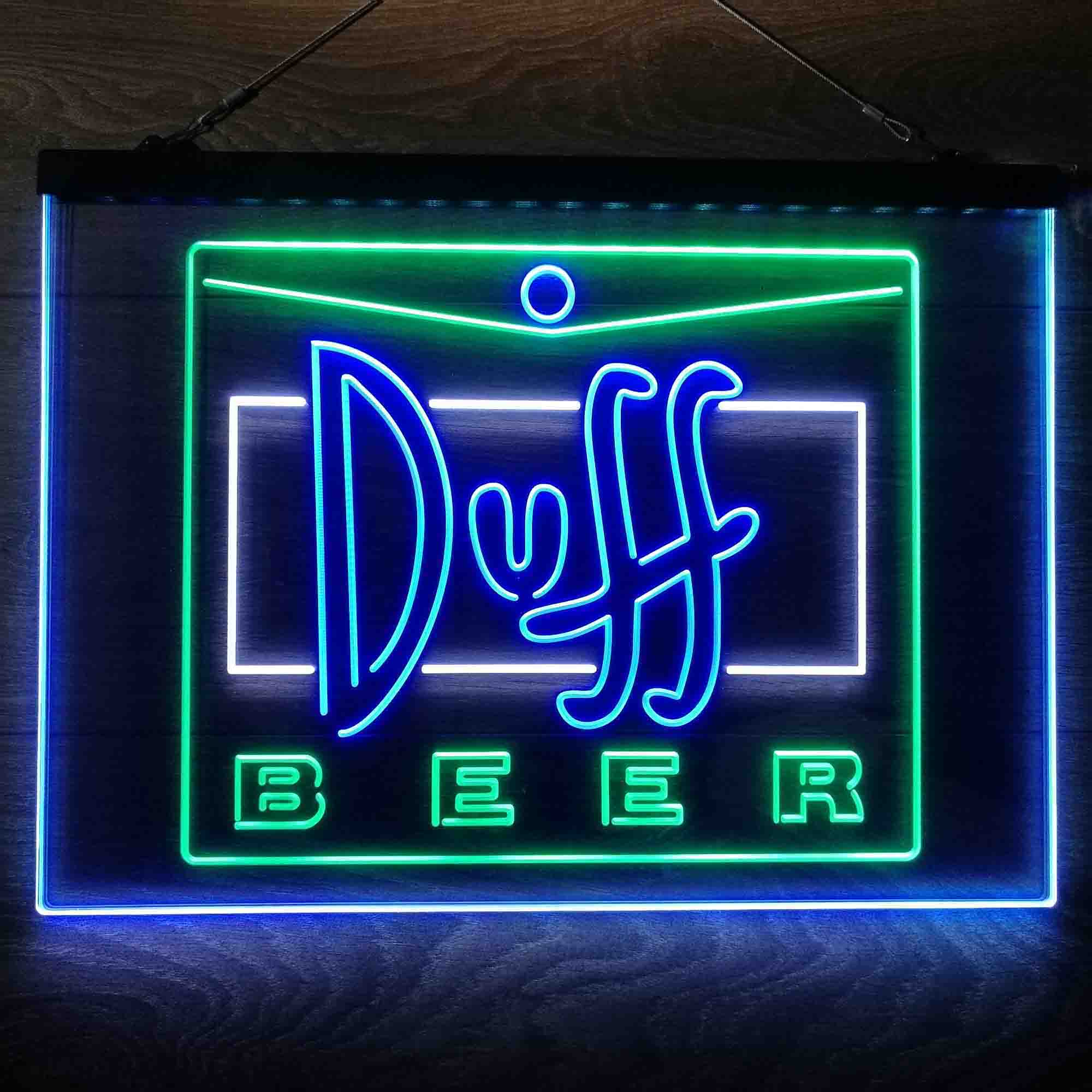 Duff Beer Logo  Neon 3-Color LED Sign