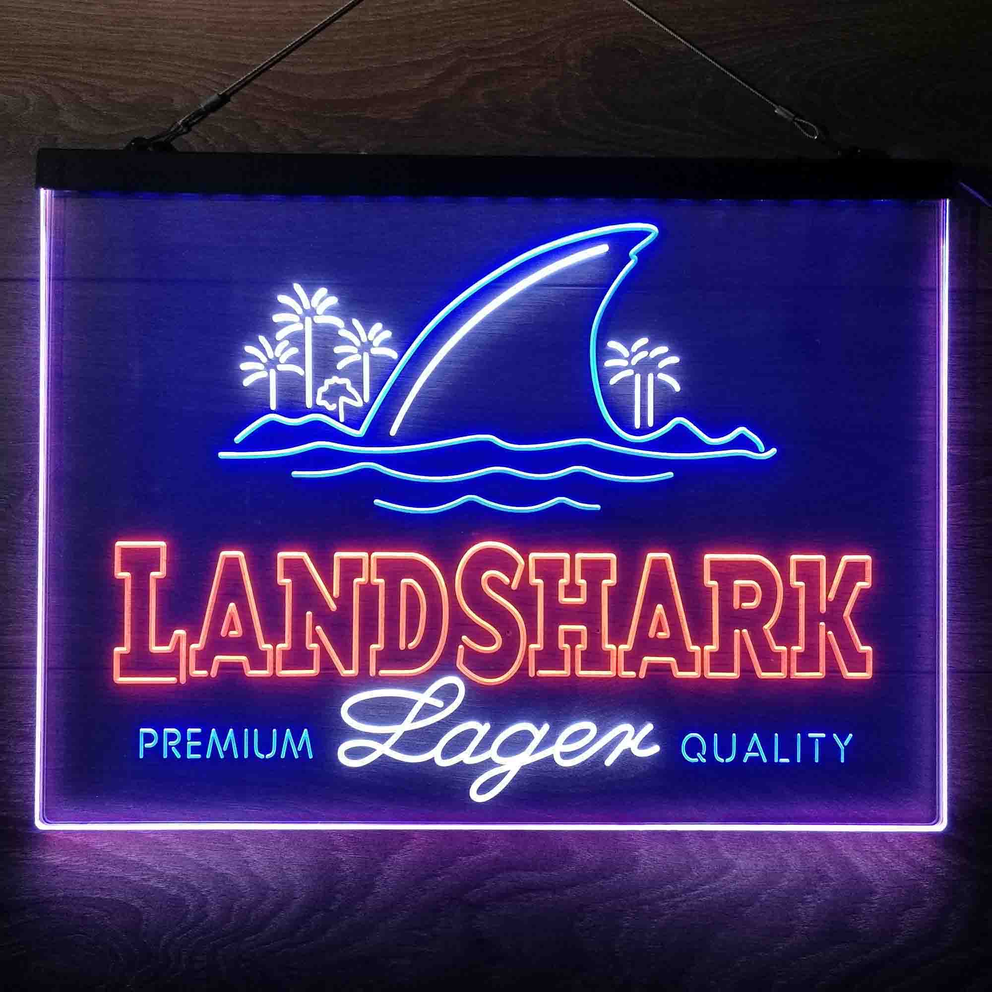Landshark Lager  Neon 3-Color LED Sign