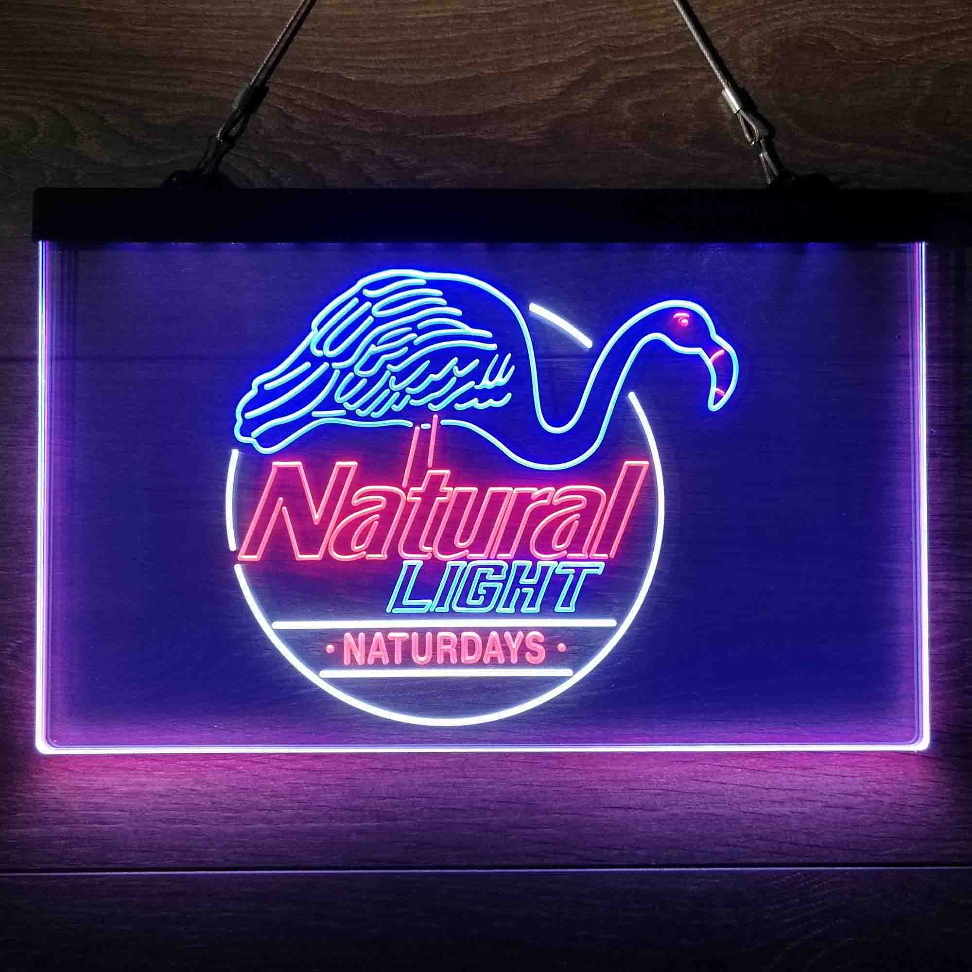 Natural Light Naturdays  Neon 3-Color LED Sign