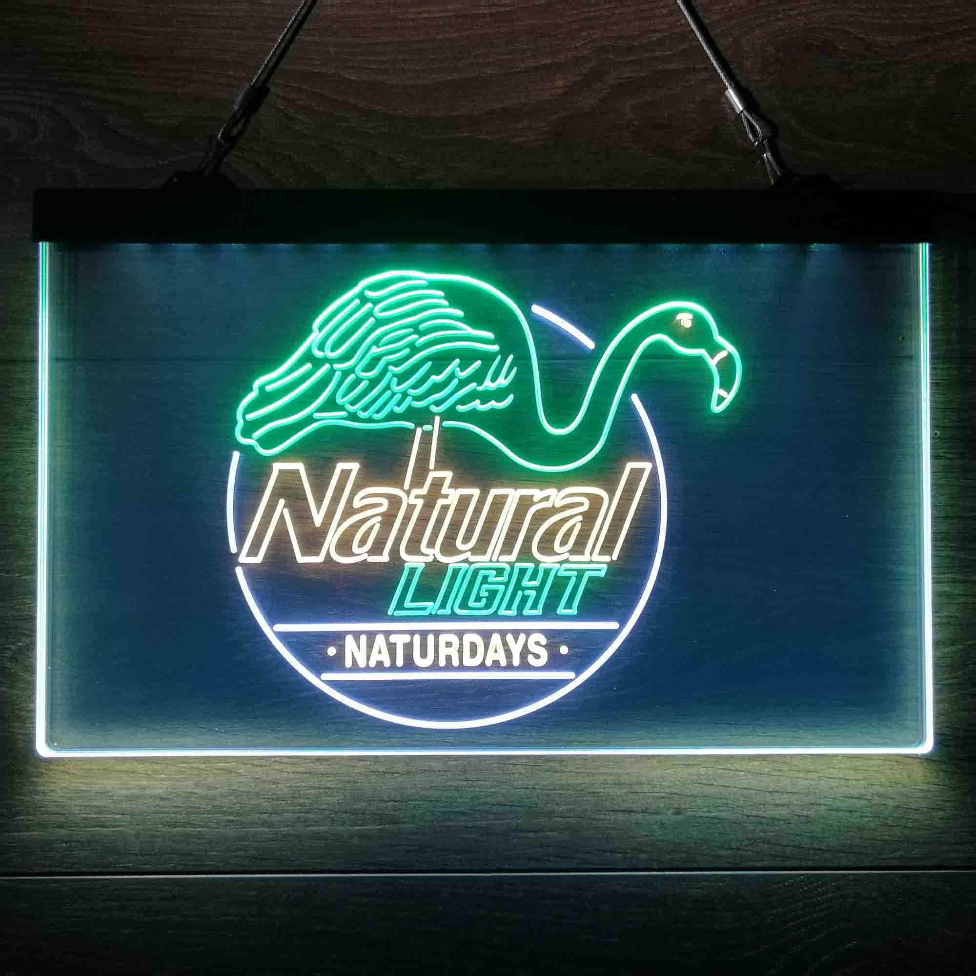 Natural Light Naturdays  Neon 3-Color LED Sign