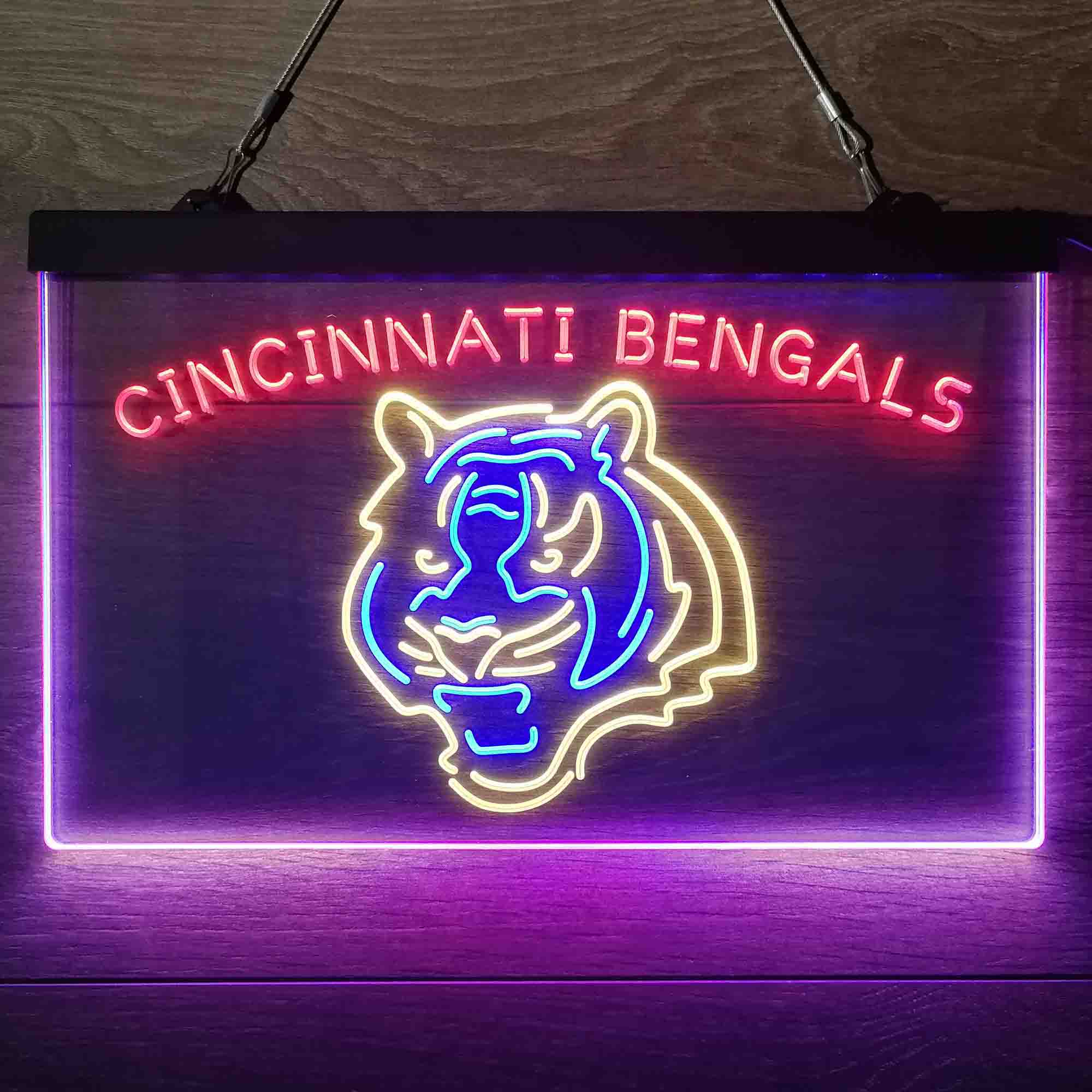 Cincinnati Bengals Neon 3-Color LED Sign