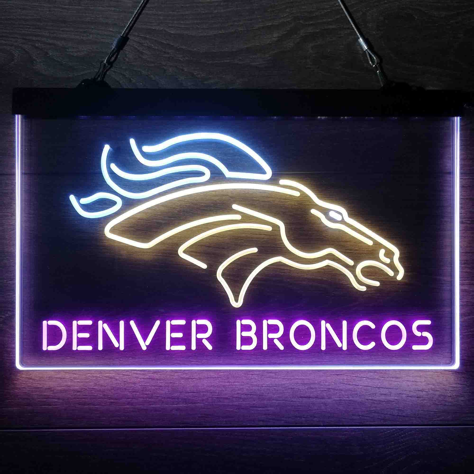Denver Broncos Neon 3-Color LED Sign Neon 3-Color LED Sign