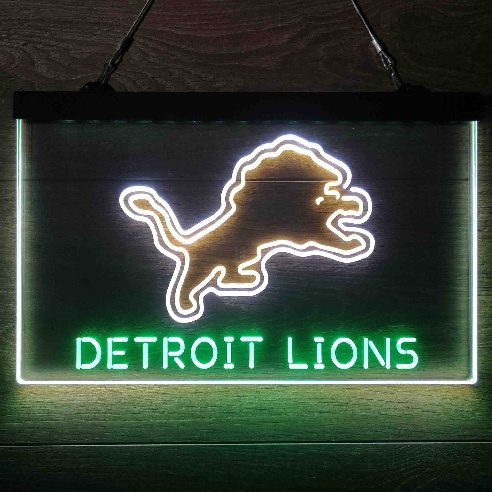 Detroit Lions Neon 3-Color LED Sign Neon 3-Color LED Sign