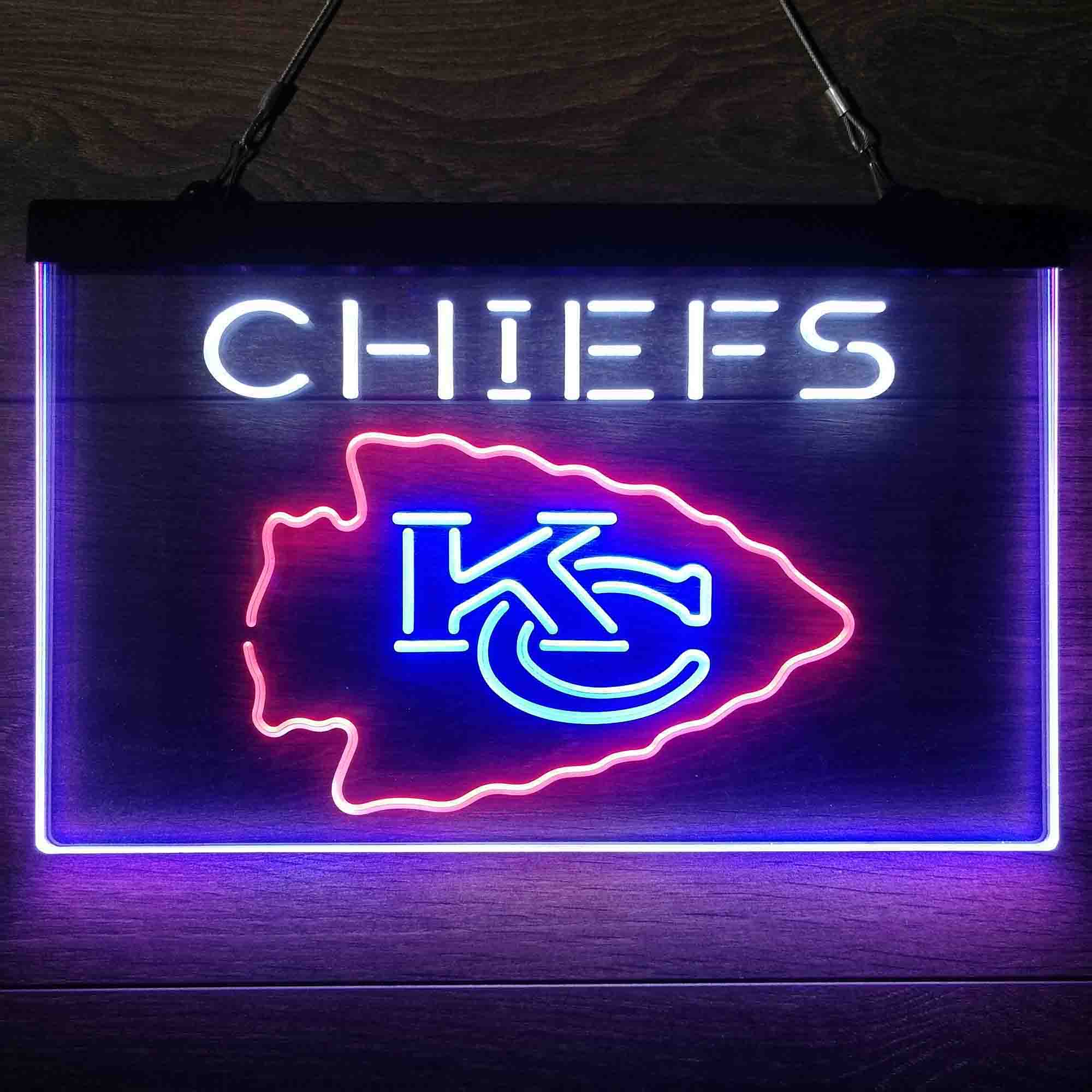 Kansas City Chiefs  Neon 3-Color LED Sign
