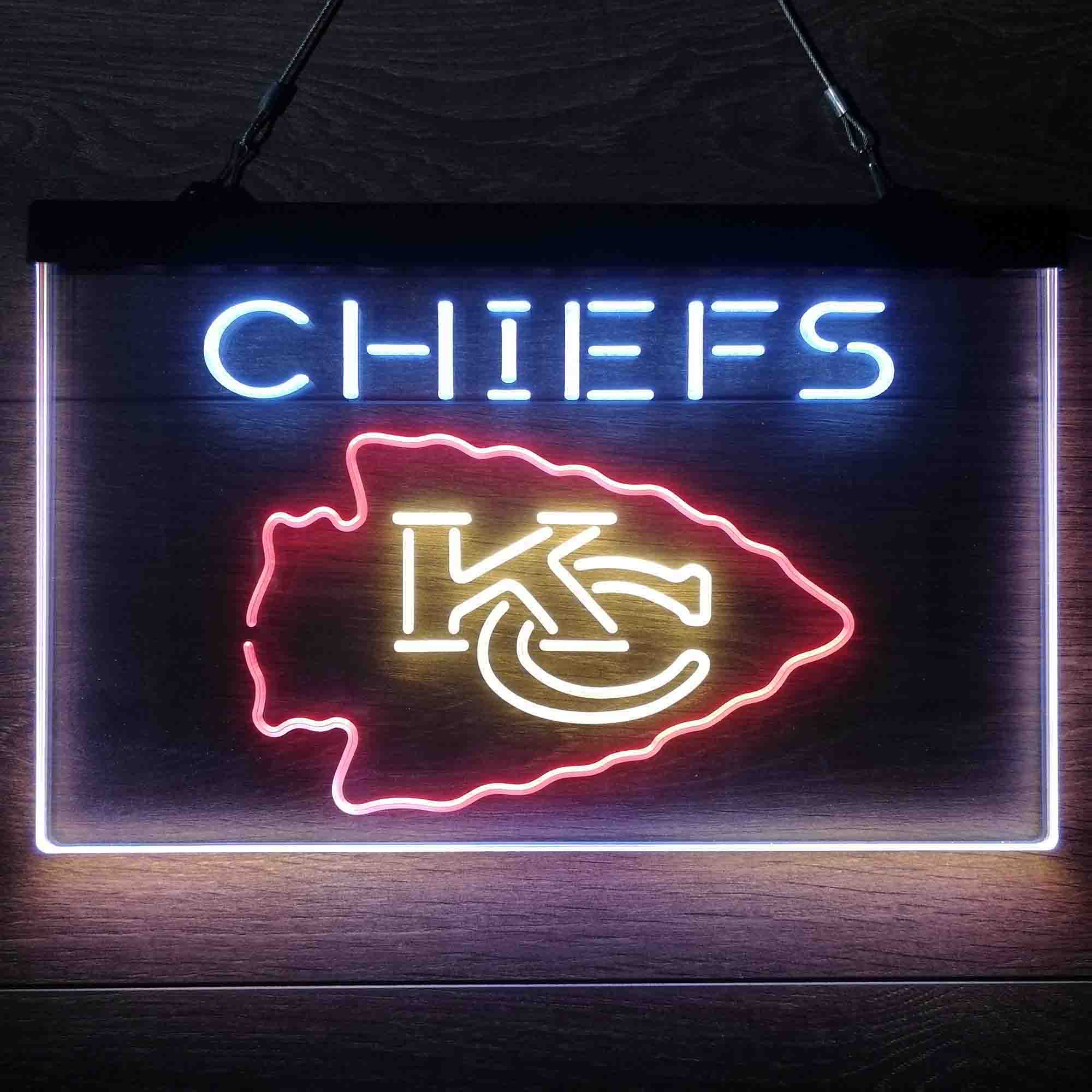 Kansas City Chiefs  Neon 3-Color LED Sign