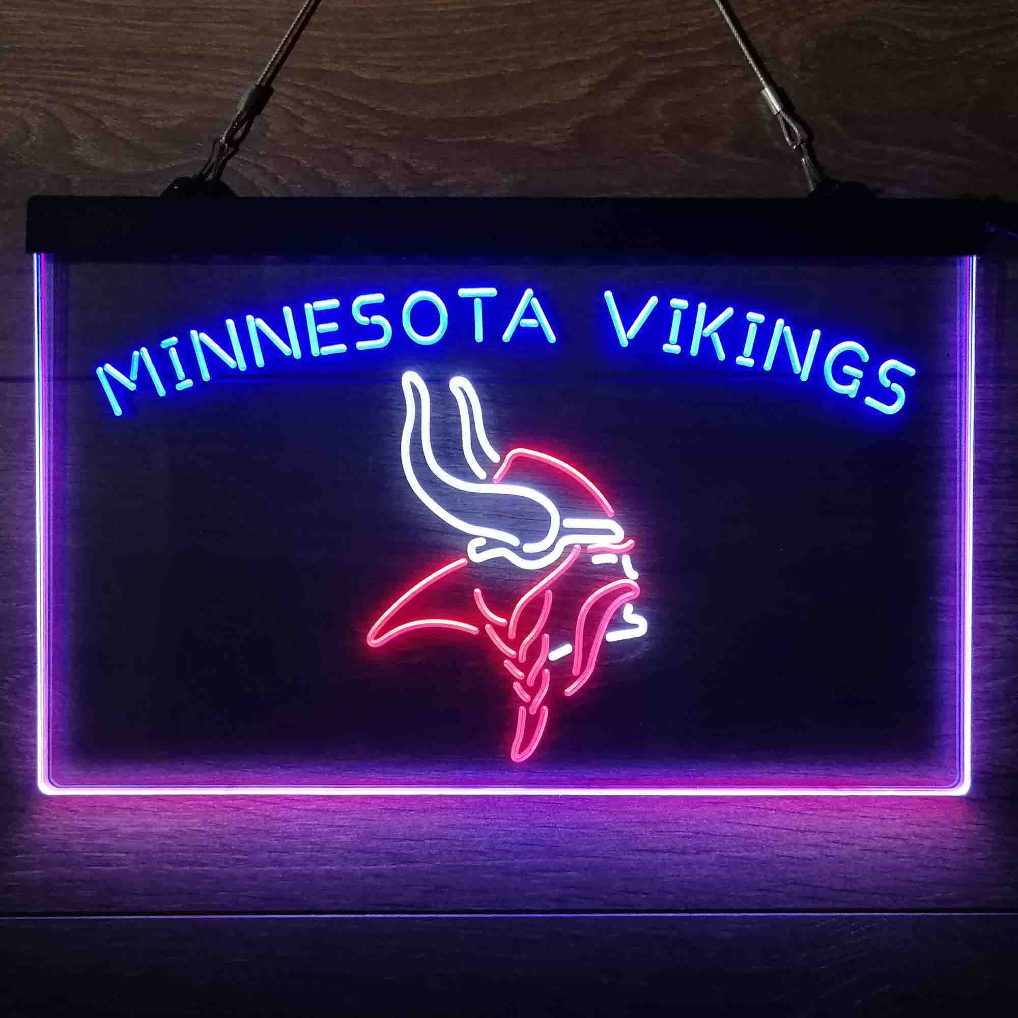 Minnesota Vikings Neon 3-Color LED Sign