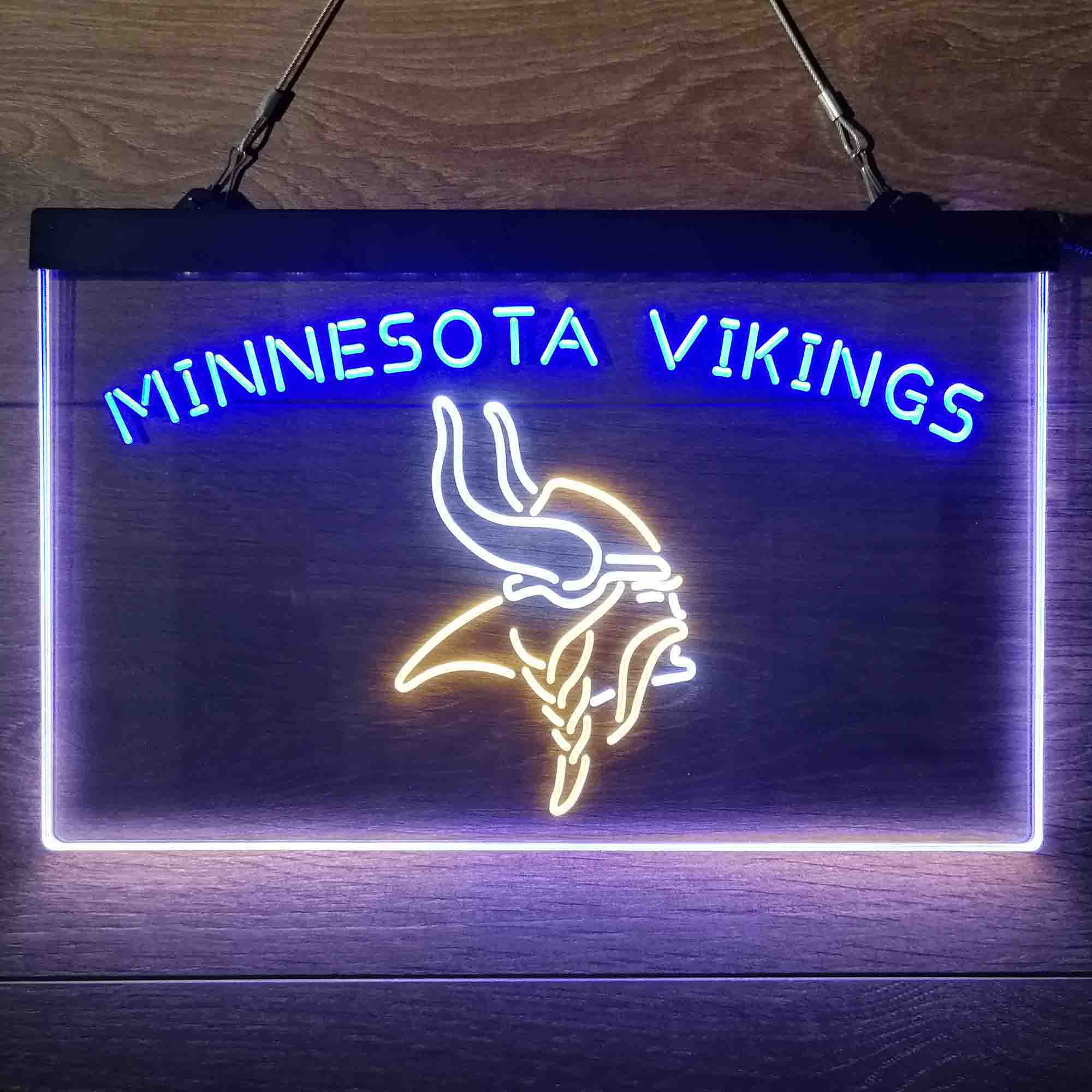 Minnesota Vikings Neon 3-Color LED Sign