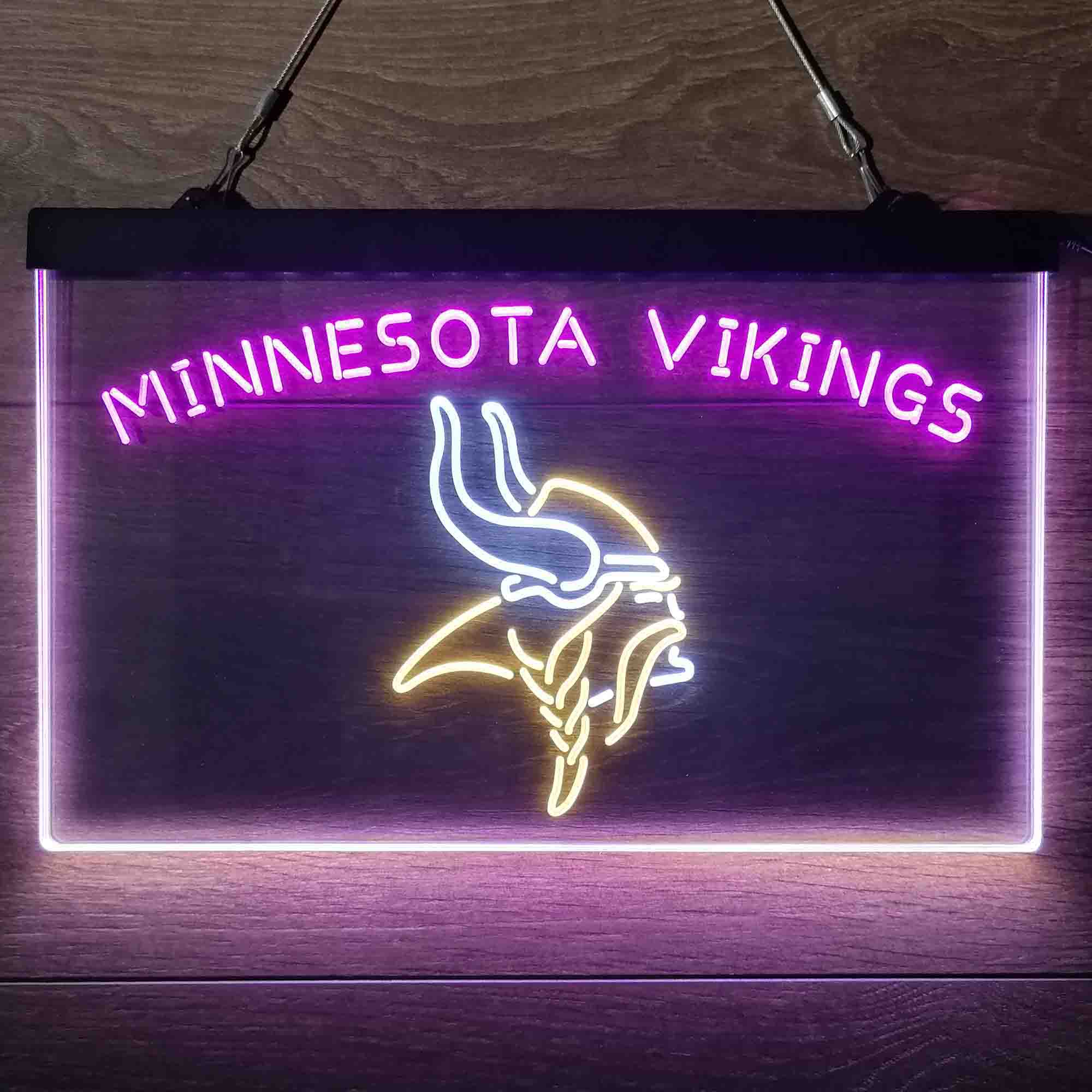 Minnesota Vikings Neon 3-Color LED Sign