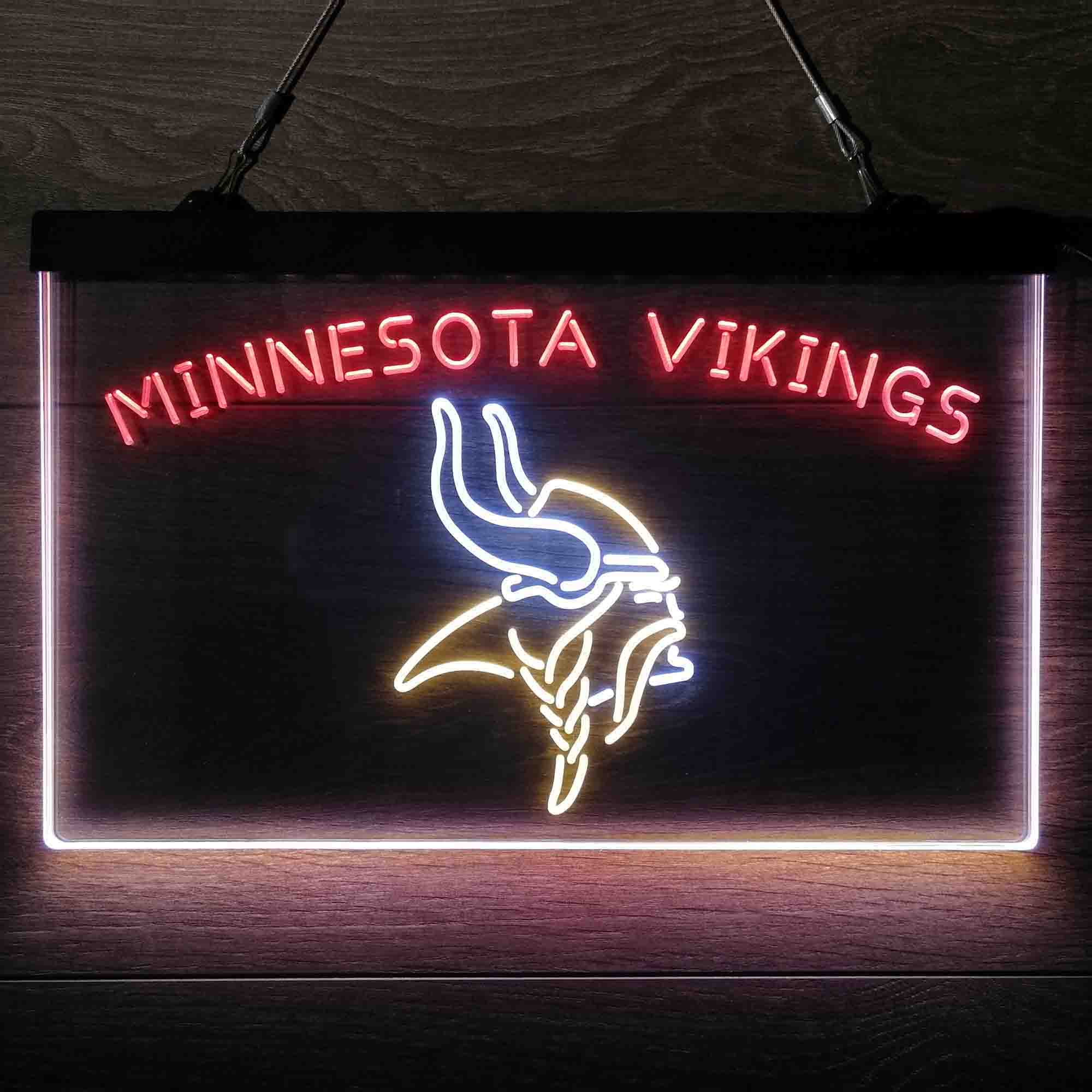 Minnesota Vikings Neon 3-Color LED Sign