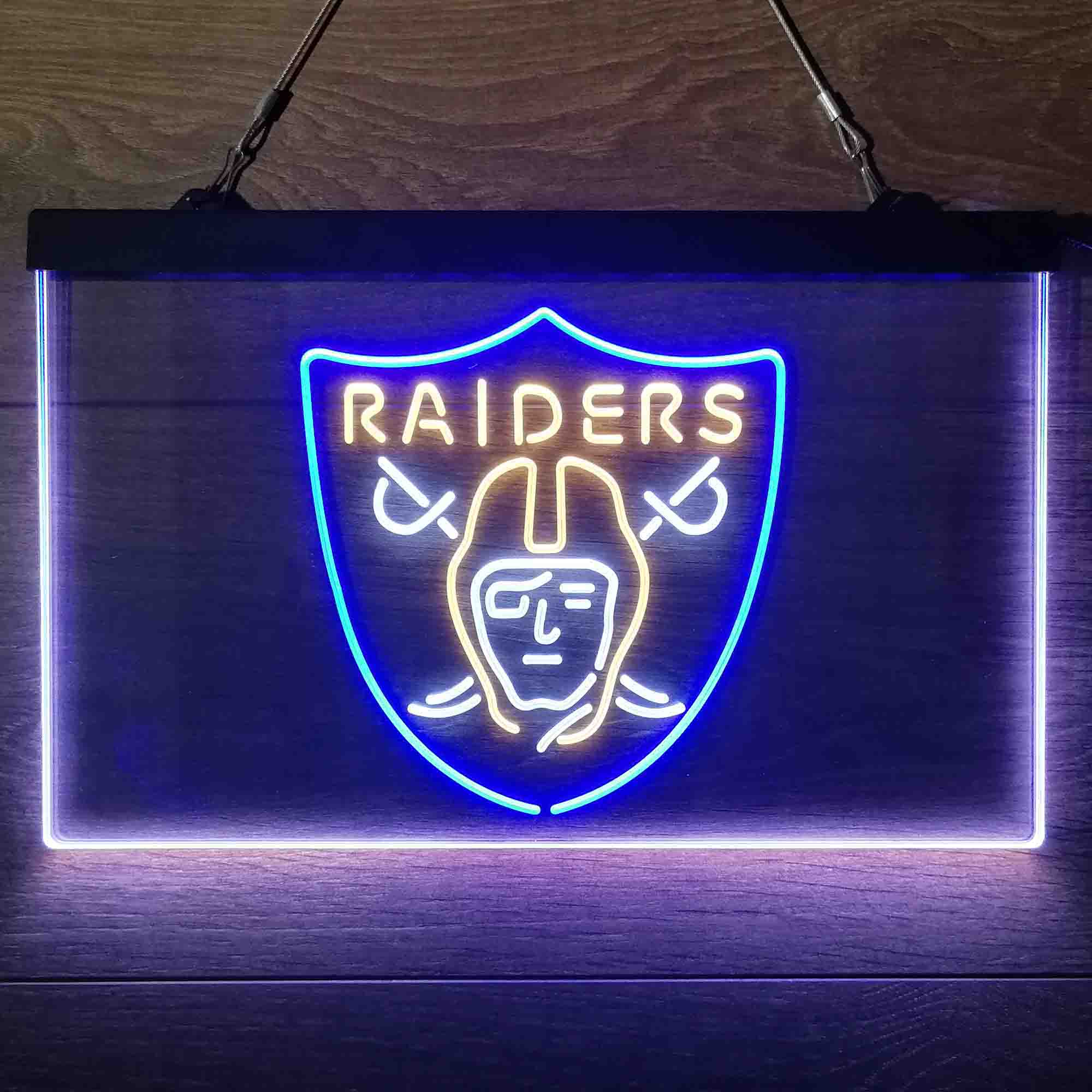 Oakland Raiders Neon 3-Color LED Sign