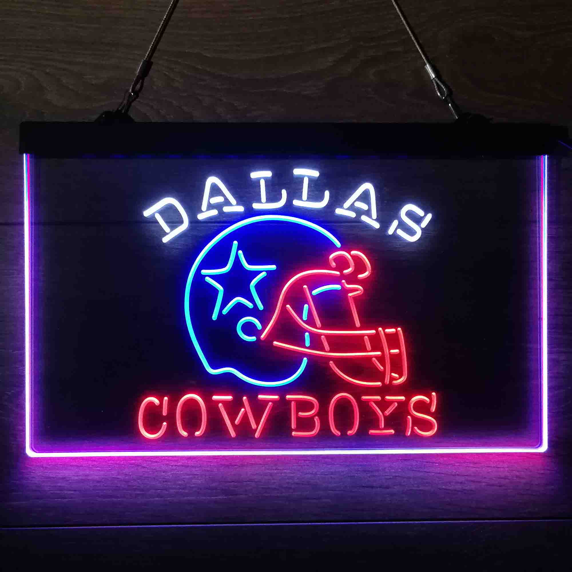 Dallas Cowboys Helmet Neon LED Sign