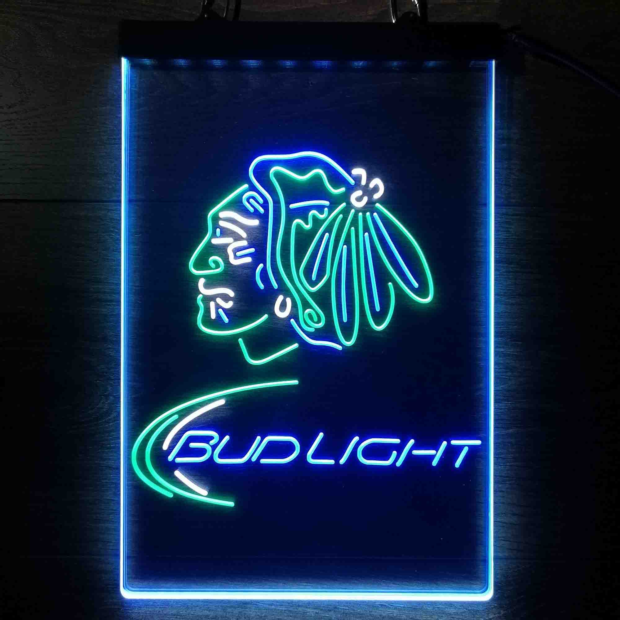 Bud Light NFL Red Team Neon LED Sign 3 Colors