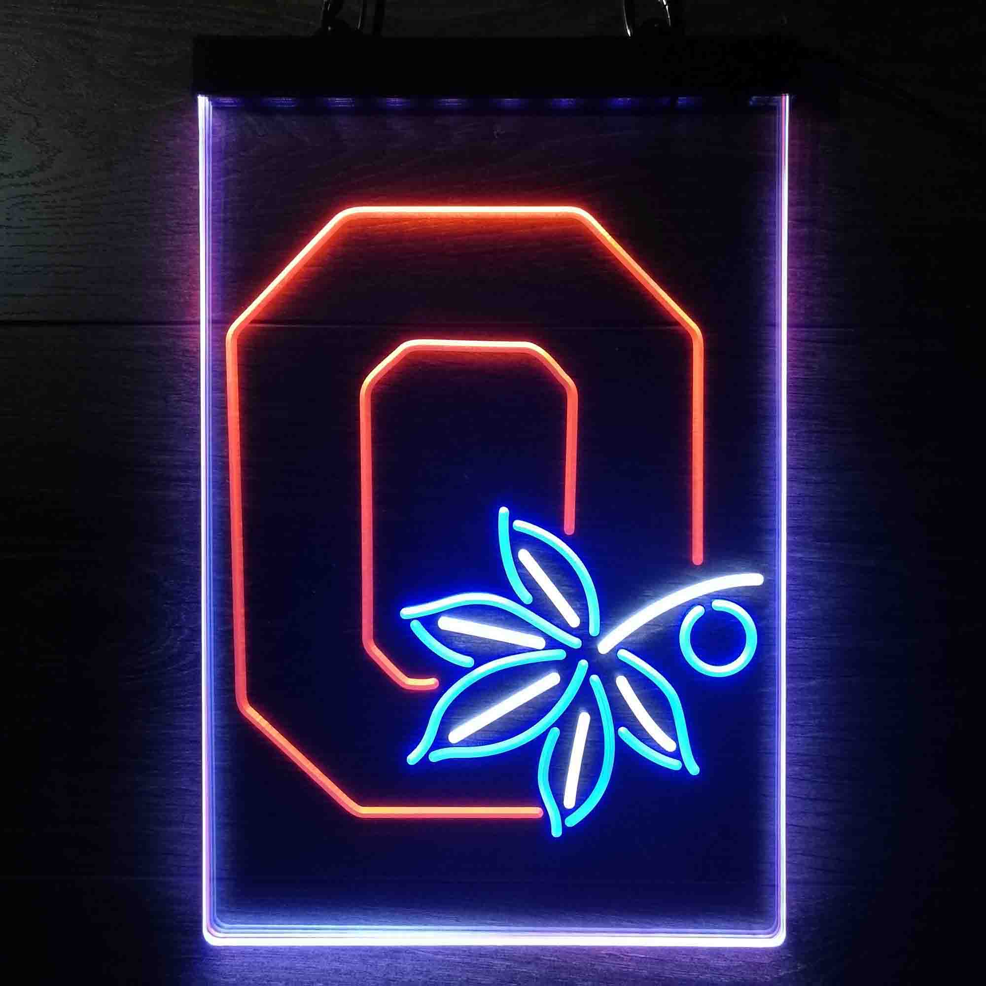Ohio State Buckeyes Maple Leaf Sport Team Club Neon LED Sign 3 Colors