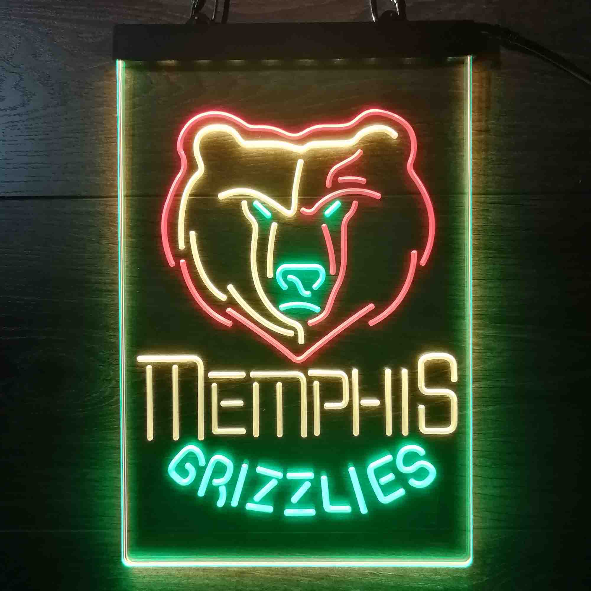 Memphis Grizzlies Neon LED Sign 3 Colors