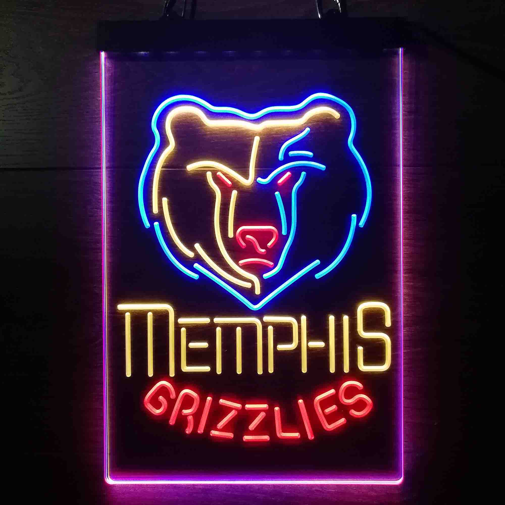 Memphis Grizzlies Neon LED Sign 3 Colors