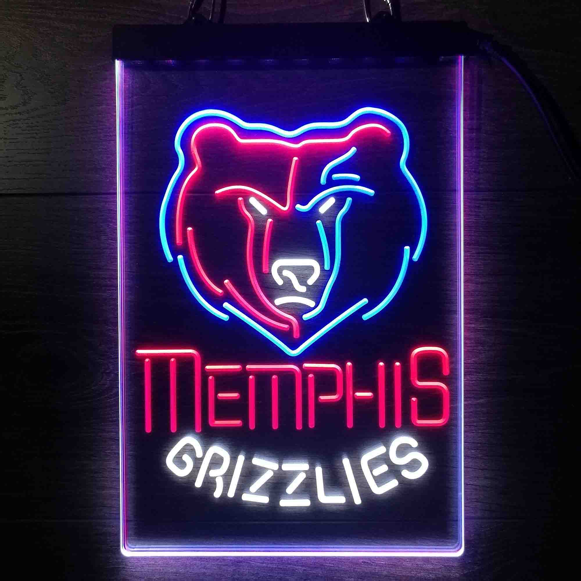 Memphis Grizzlies Neon LED Sign 3 Colors