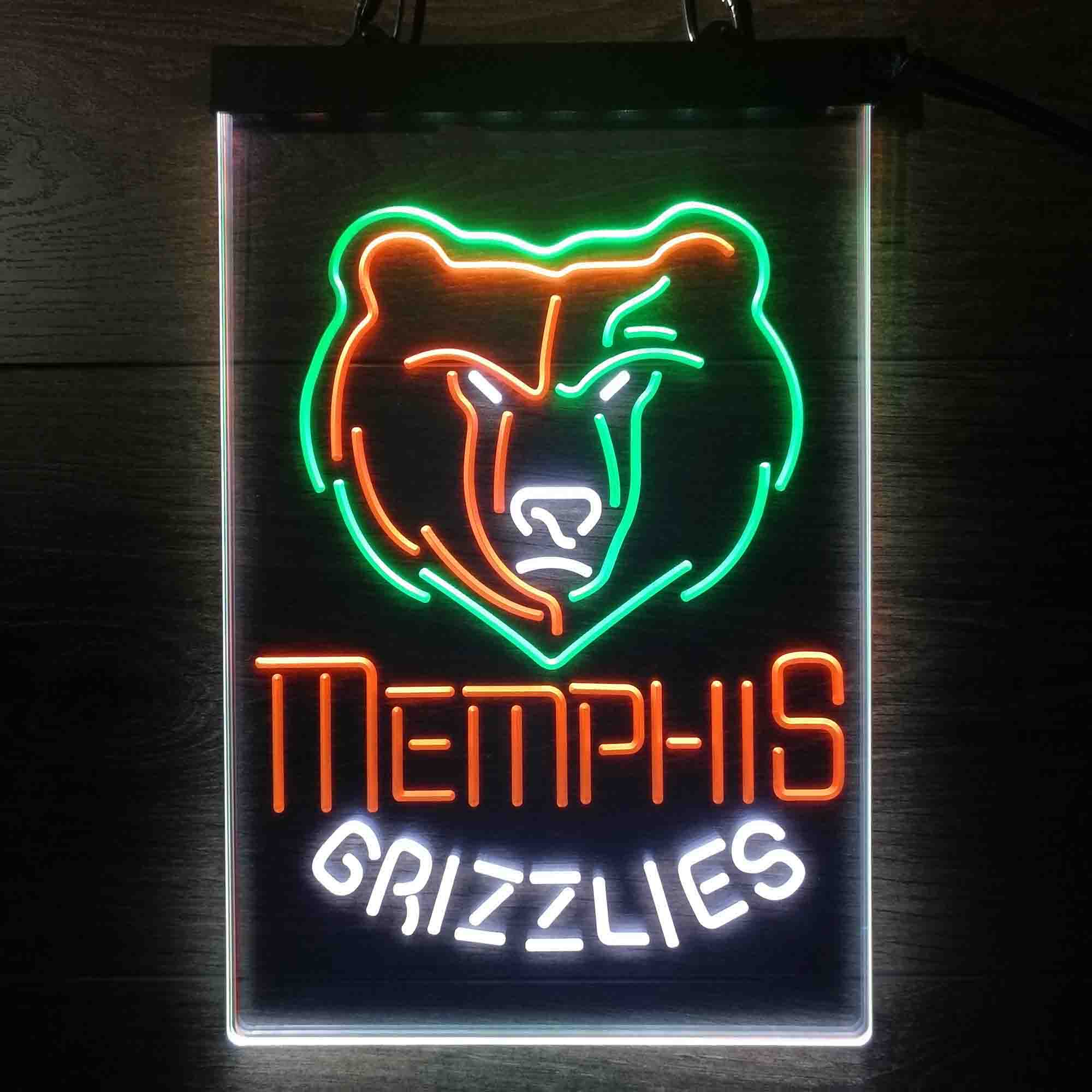 Memphis Grizzlies Neon LED Sign 3 Colors