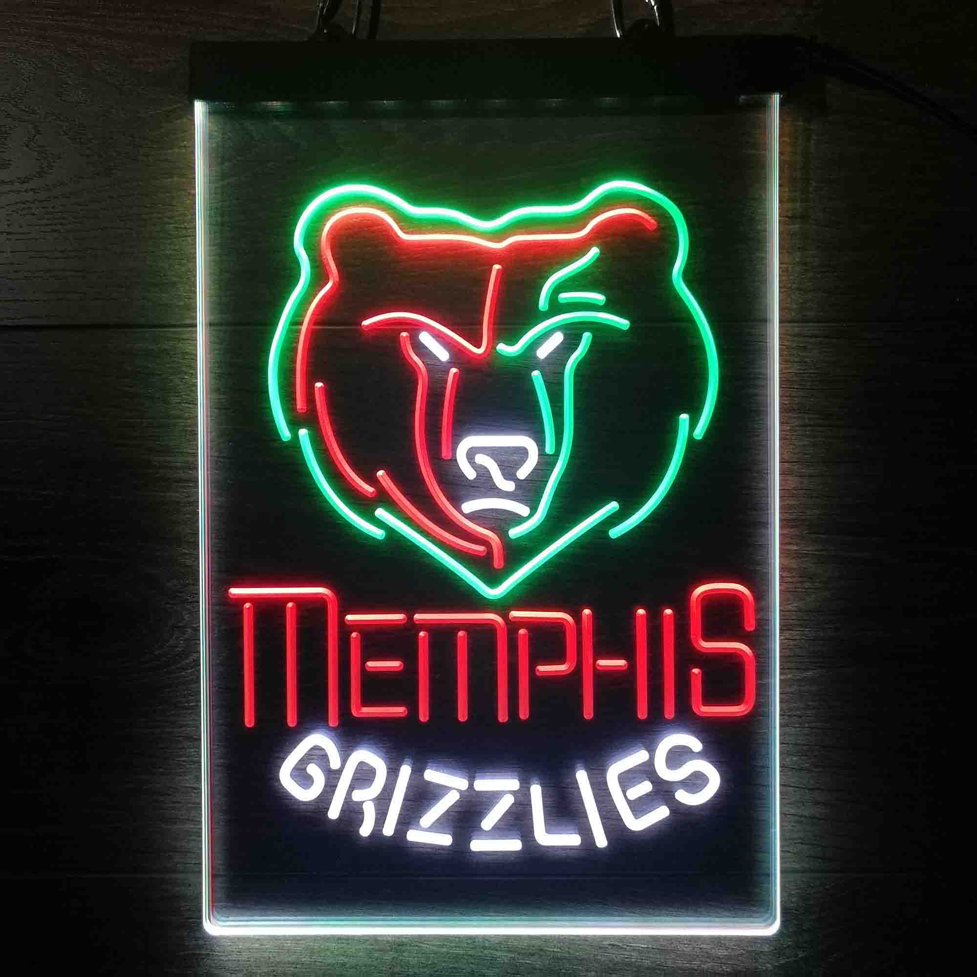 Memphis Grizzlies Neon LED Sign 3 Colors