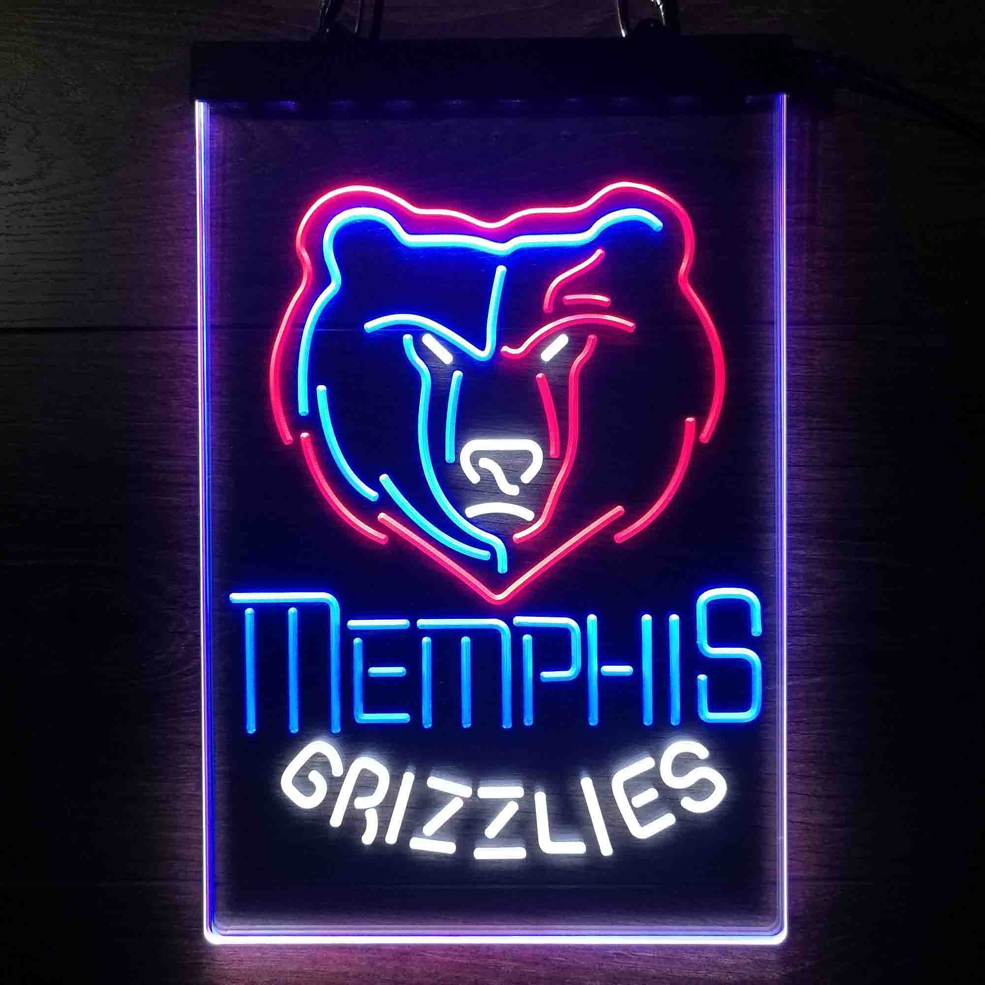 Memphis Grizzlies Neon LED Sign 3 Colors