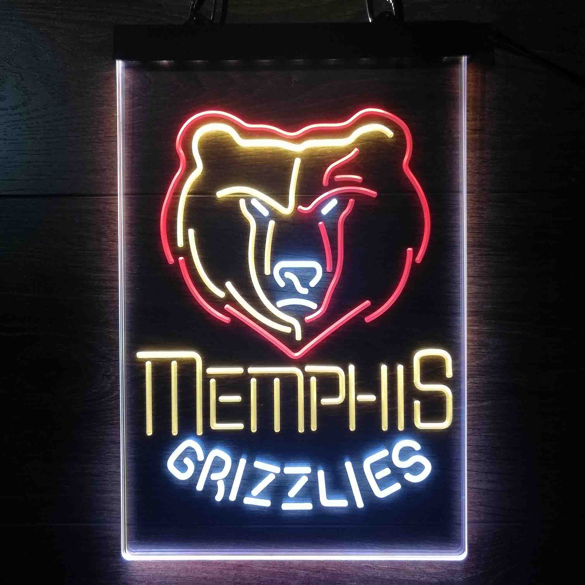 Memphis Grizzlies Neon LED Sign 3 Colors