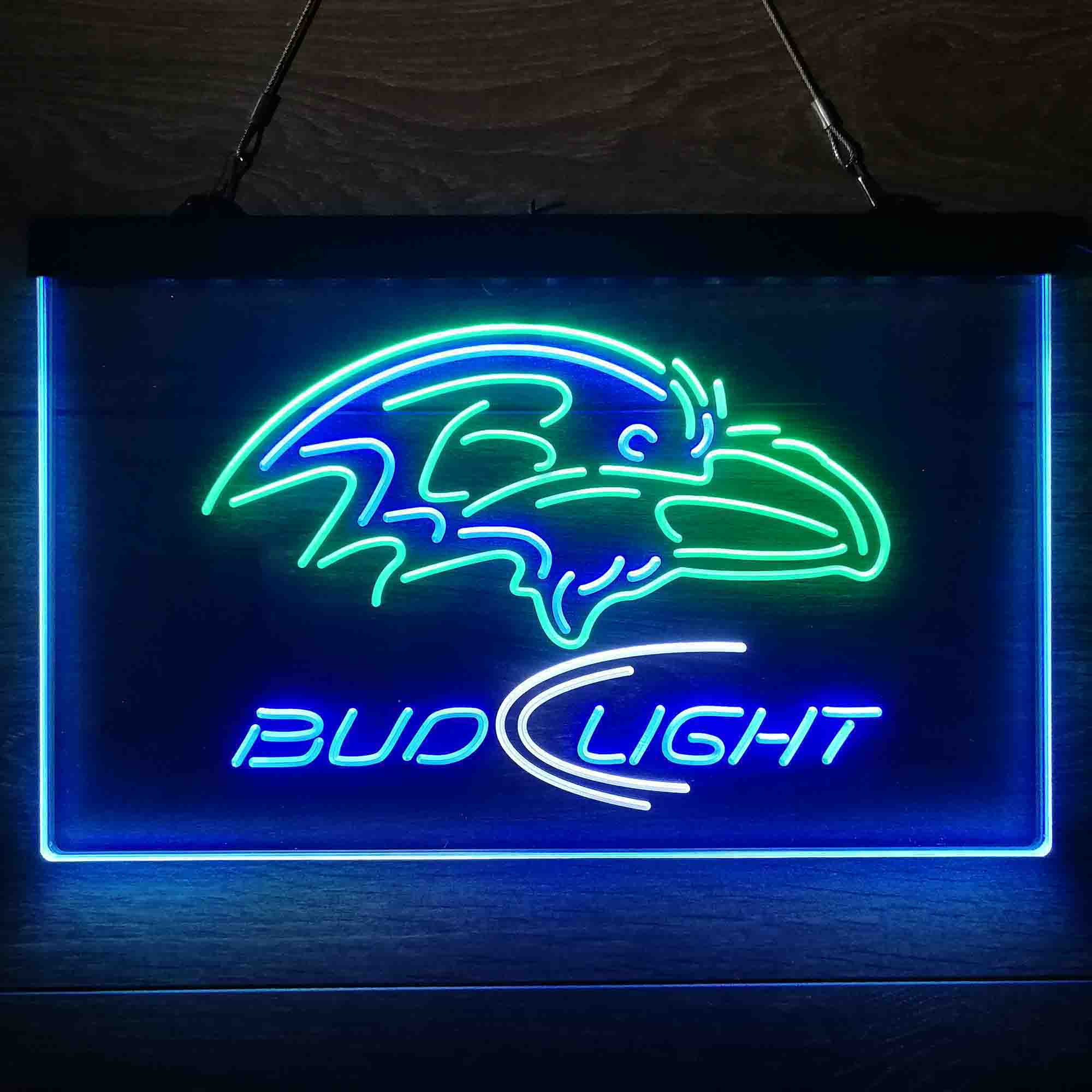 Baltimore Ravens Bud Light  Neon-Like LED Sign