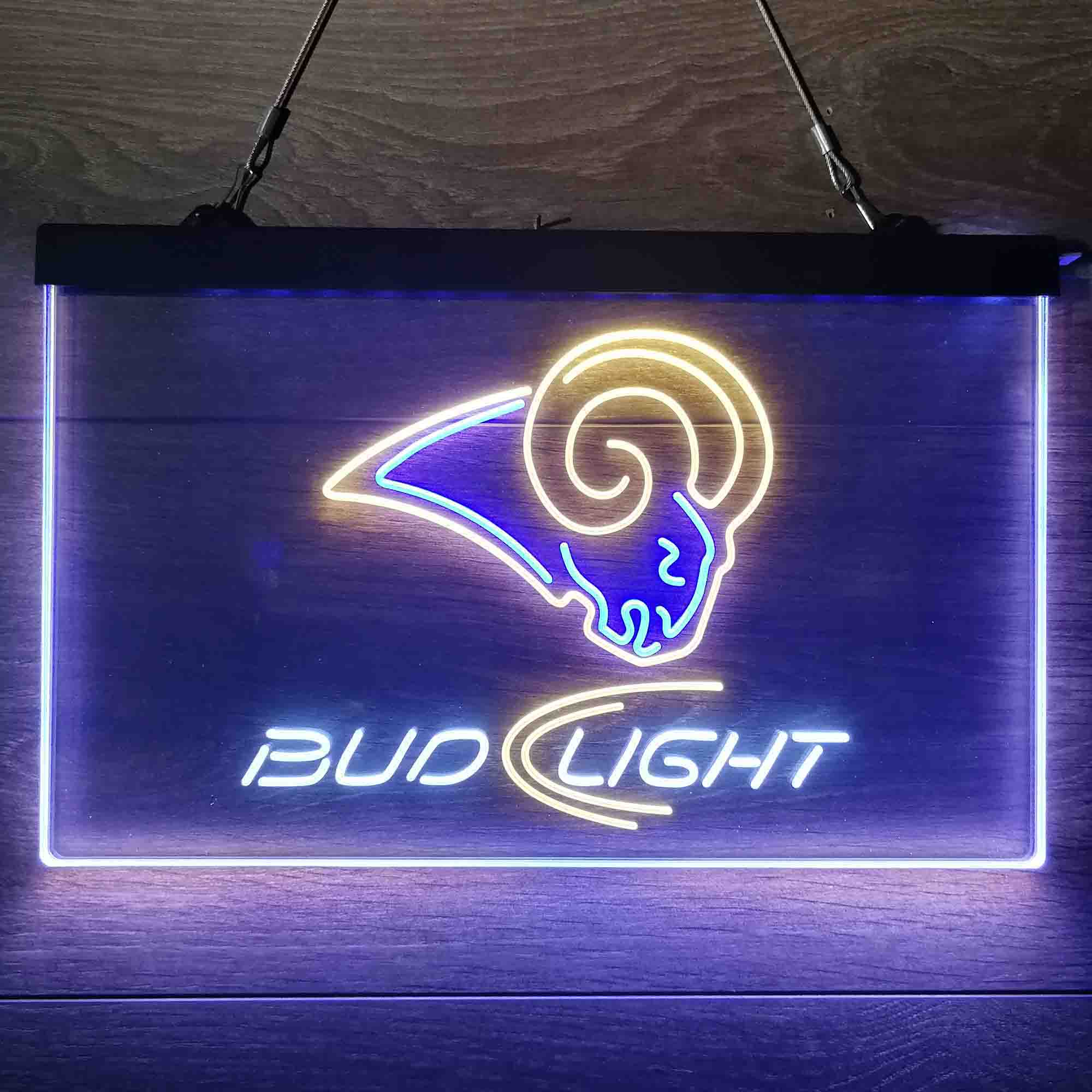 St Louis Rams Bud Light Neon-Like LED Sign