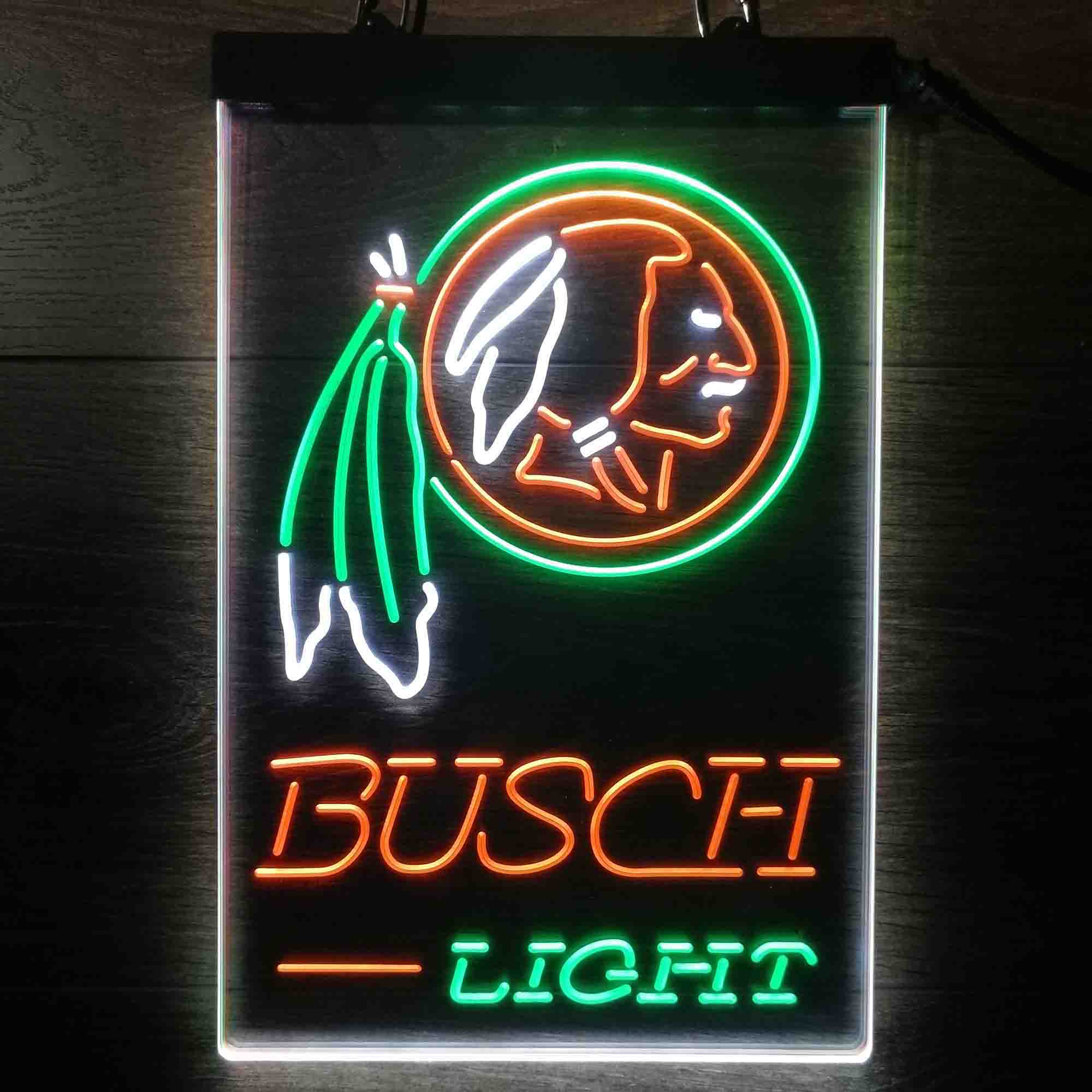 Washington Red Team Busch  Neon LED Sign 3 Colors