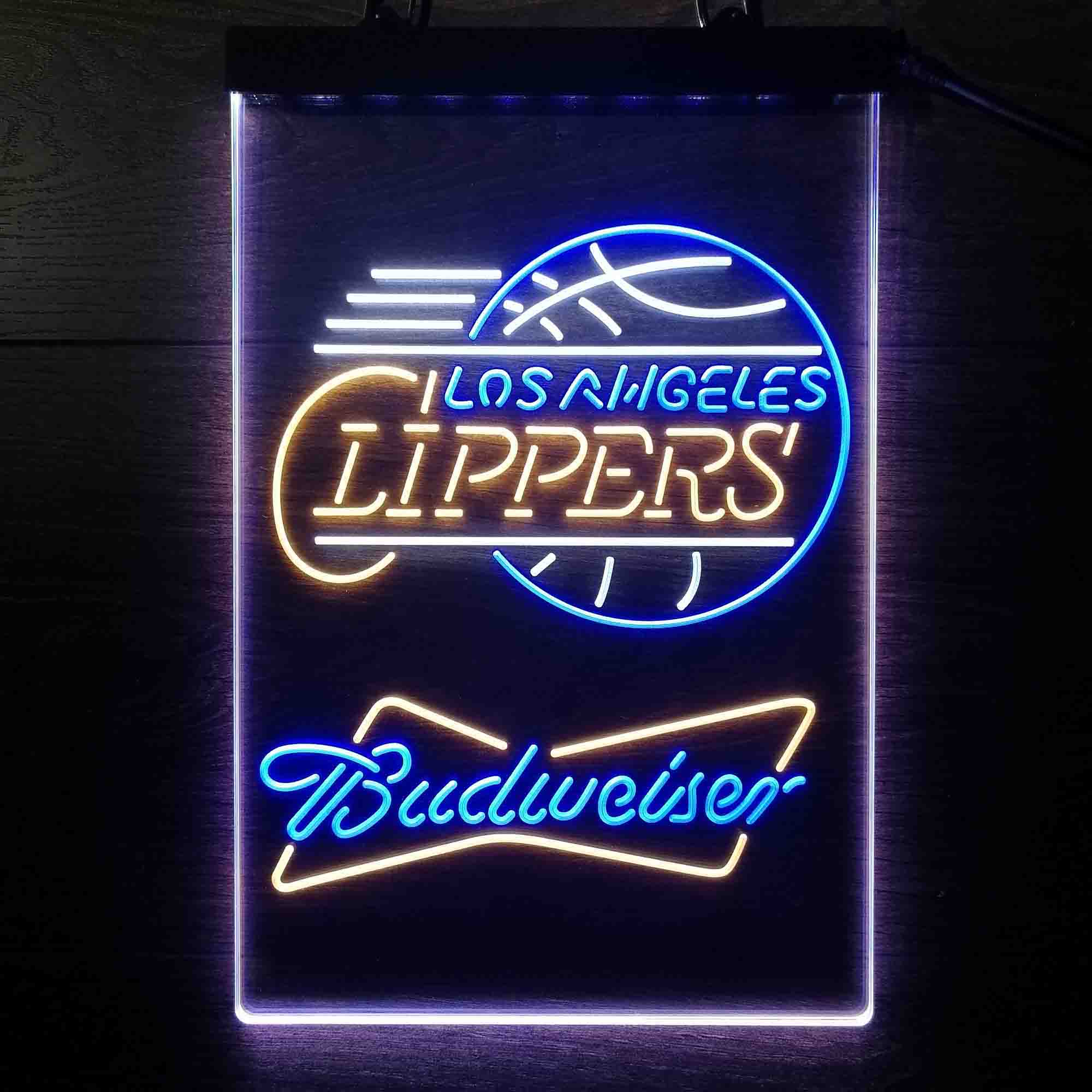 Los Angeles Clippers Nba Budweiser Neon LED Sign 3 Colors