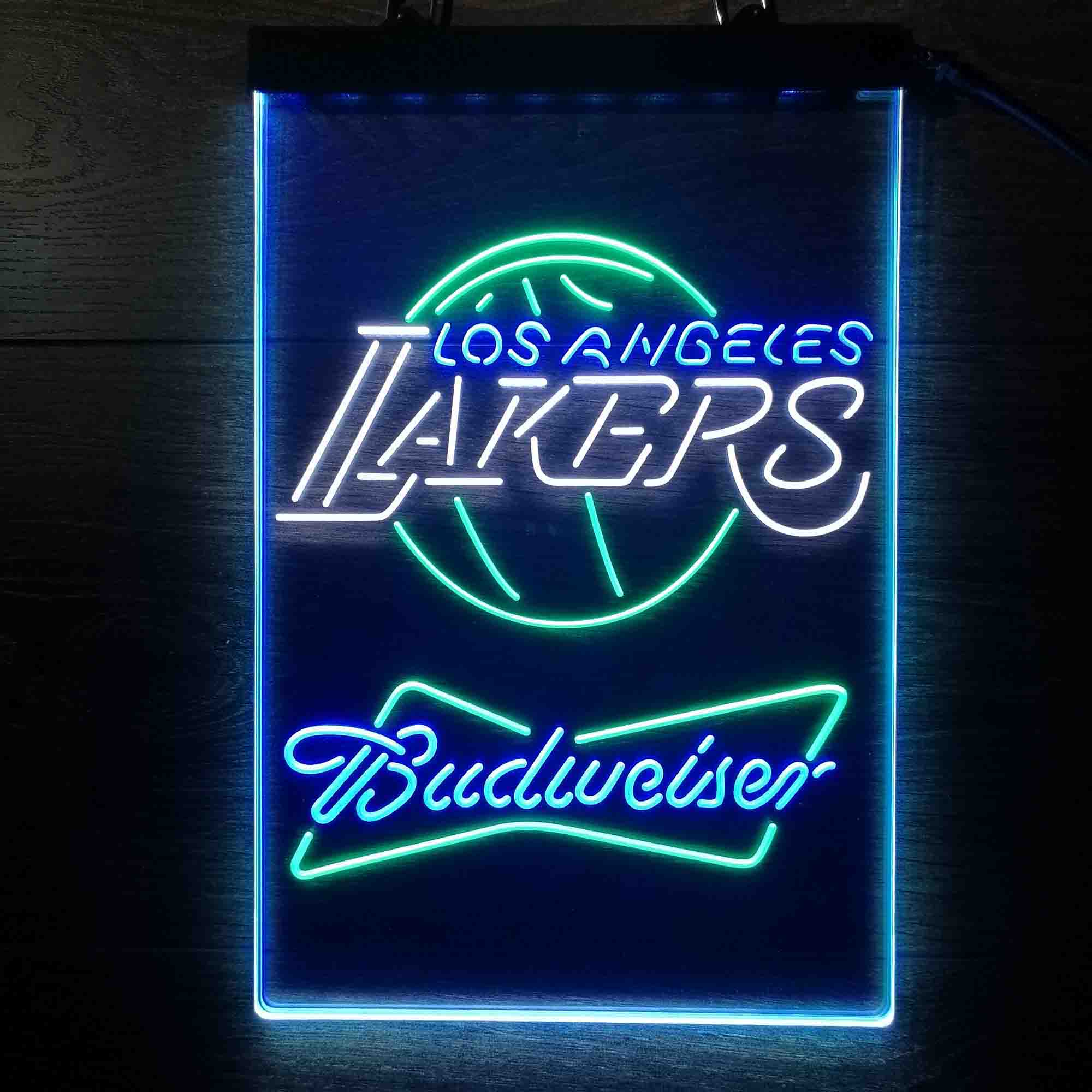 Los Angeles Lakers Nba Budweiser Neon LED Sign 3 Colors
