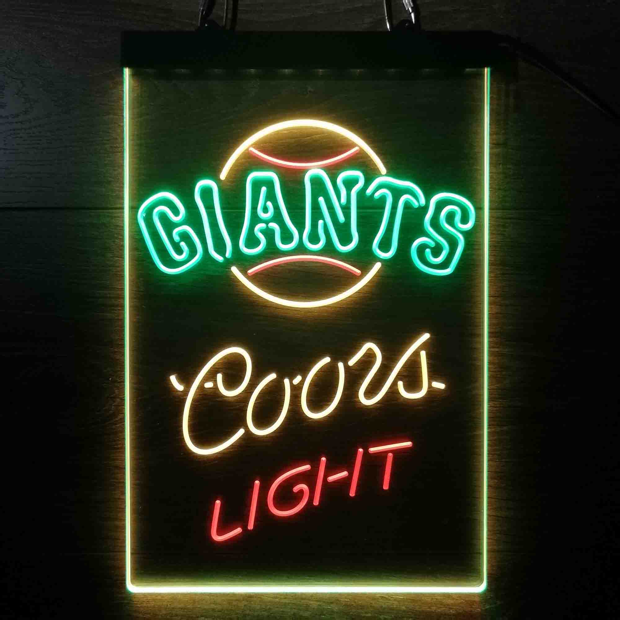 San Francisco Giants Coors Light Neon LED Sign 3 Colors