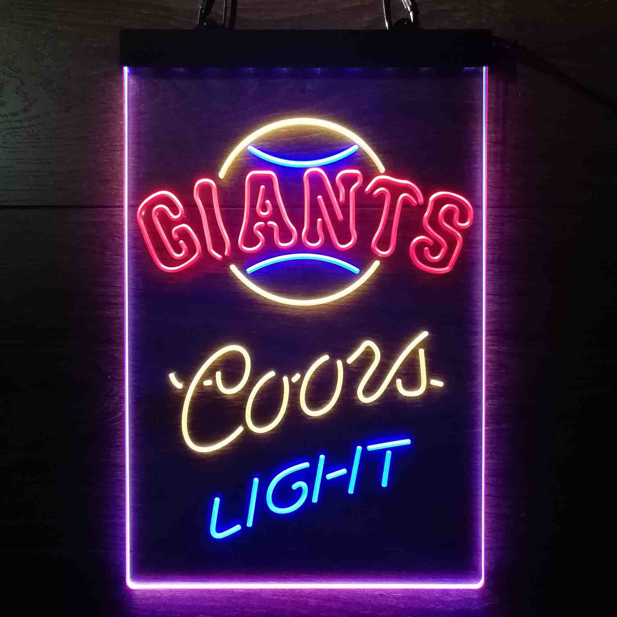 San Francisco Giants Coors Light Neon LED Sign 3 Colors
