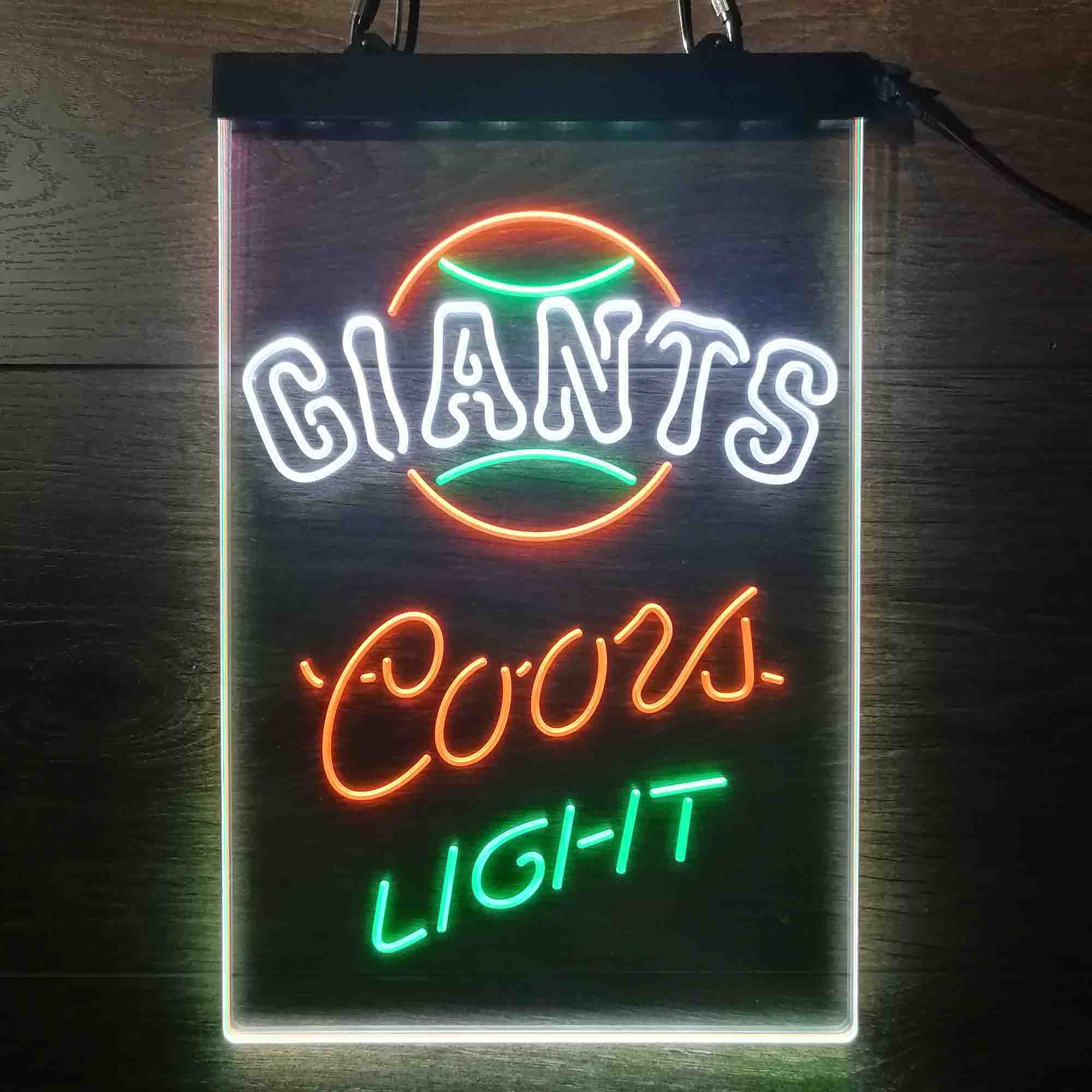 San Francisco Giants Coors Light Neon LED Sign 3 Colors