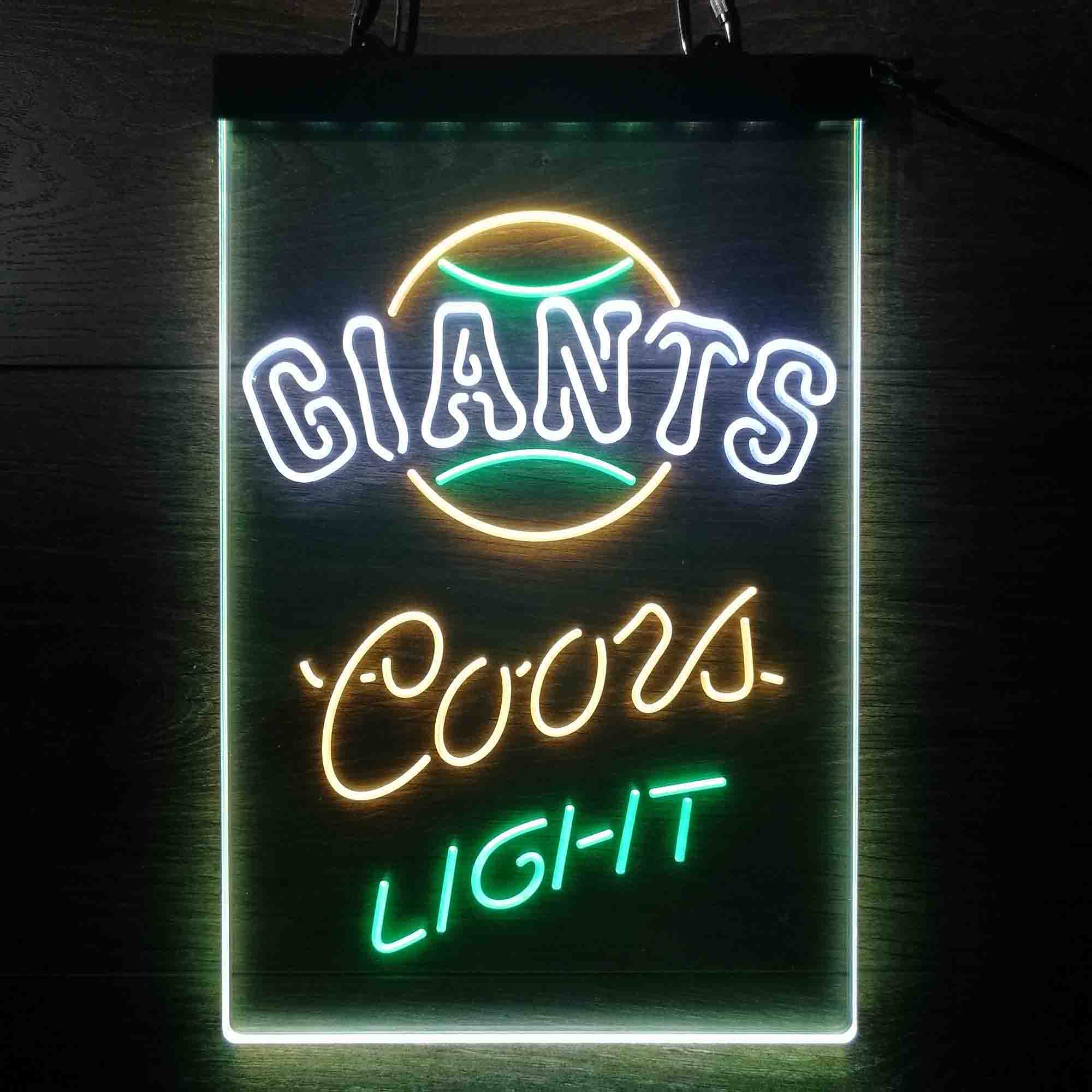 San Francisco Giants Coors Light Neon LED Sign 3 Colors