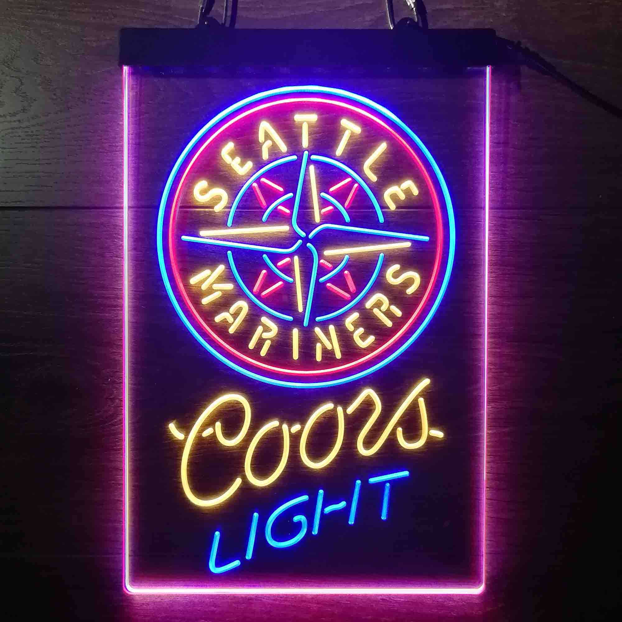 Seattle Mariners LED Neon Sign  Led neon signs, Neon signs