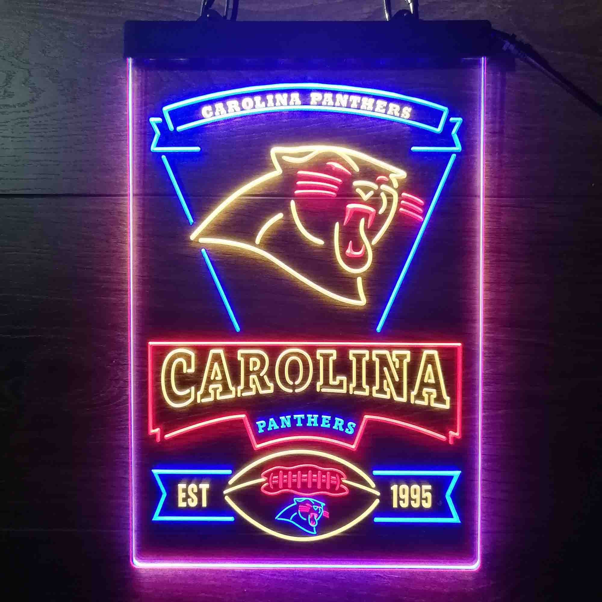 Carolina Panthers Neon LED Sign 3 Colors