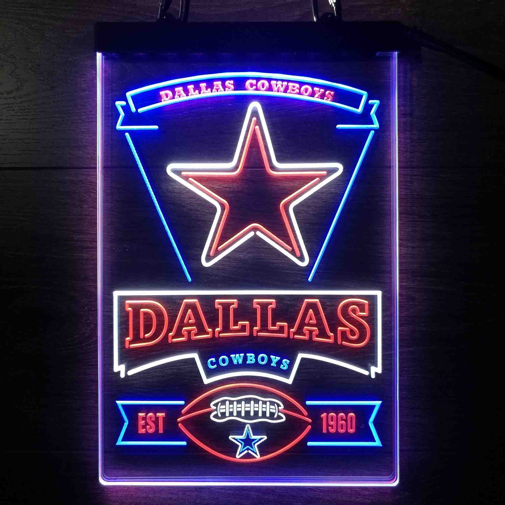 Dallas Cowboys Neon LED Sign 3 Colors