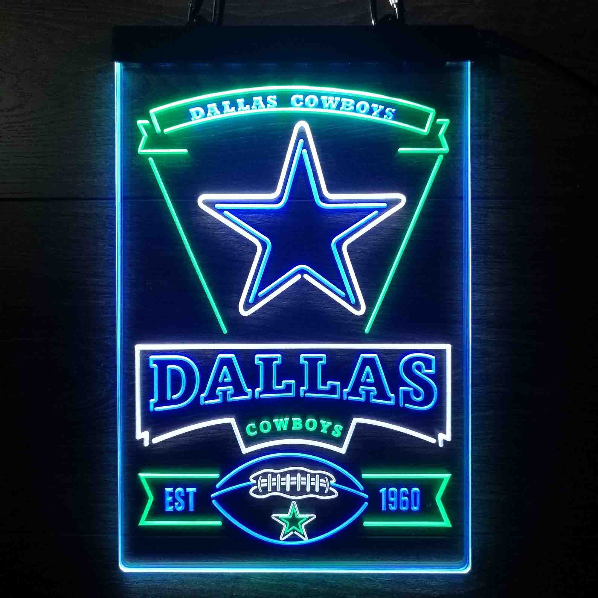 Dallas Cowboys Multi Colors Neon LED Sign | Beer Lodge Gift