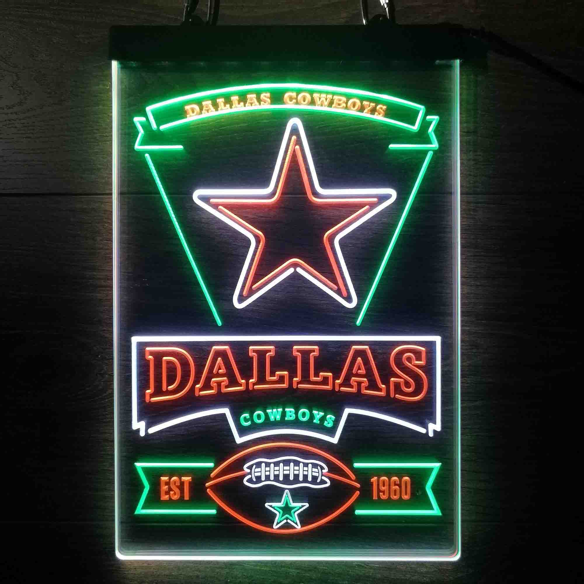 Dallas Cowboys Neon LED Sign 3 Colors