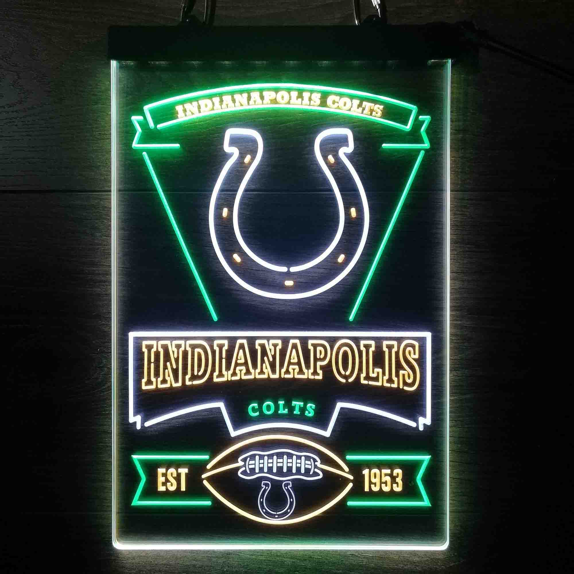 Indianapolis Colts Neon LED Sign 3 Colors