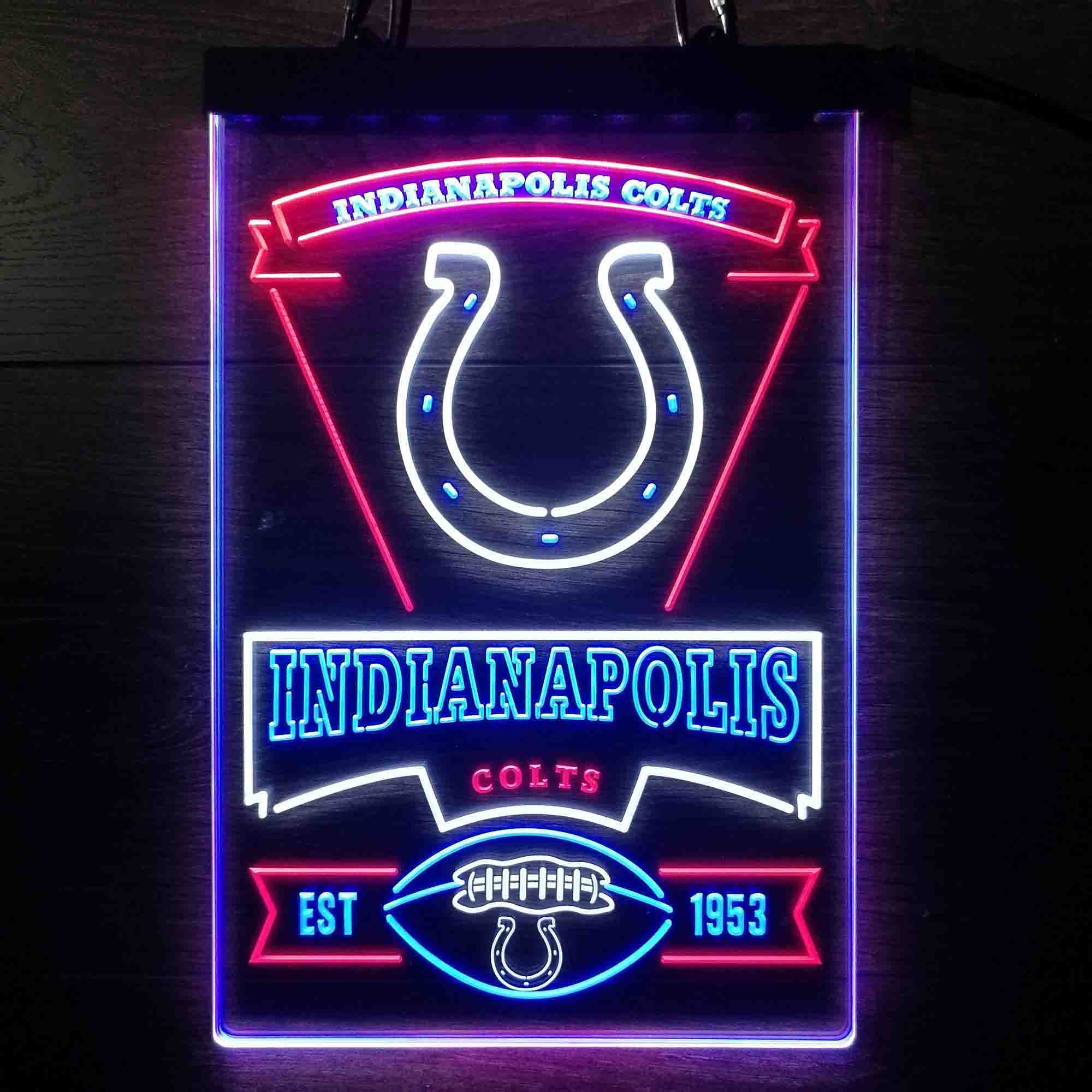 Indianapolis Colts Neon LED Sign 3 Colors
