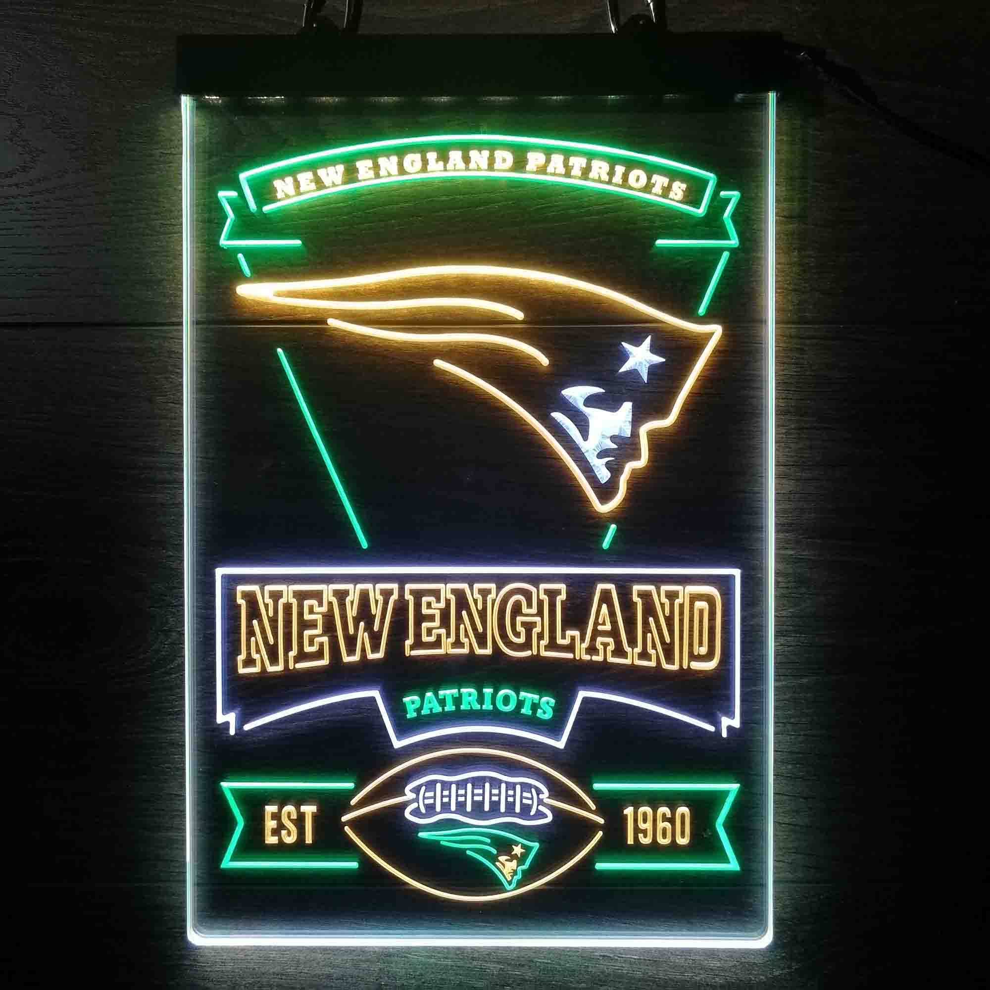 New England Patriots Neon LED Sign 3 Colors